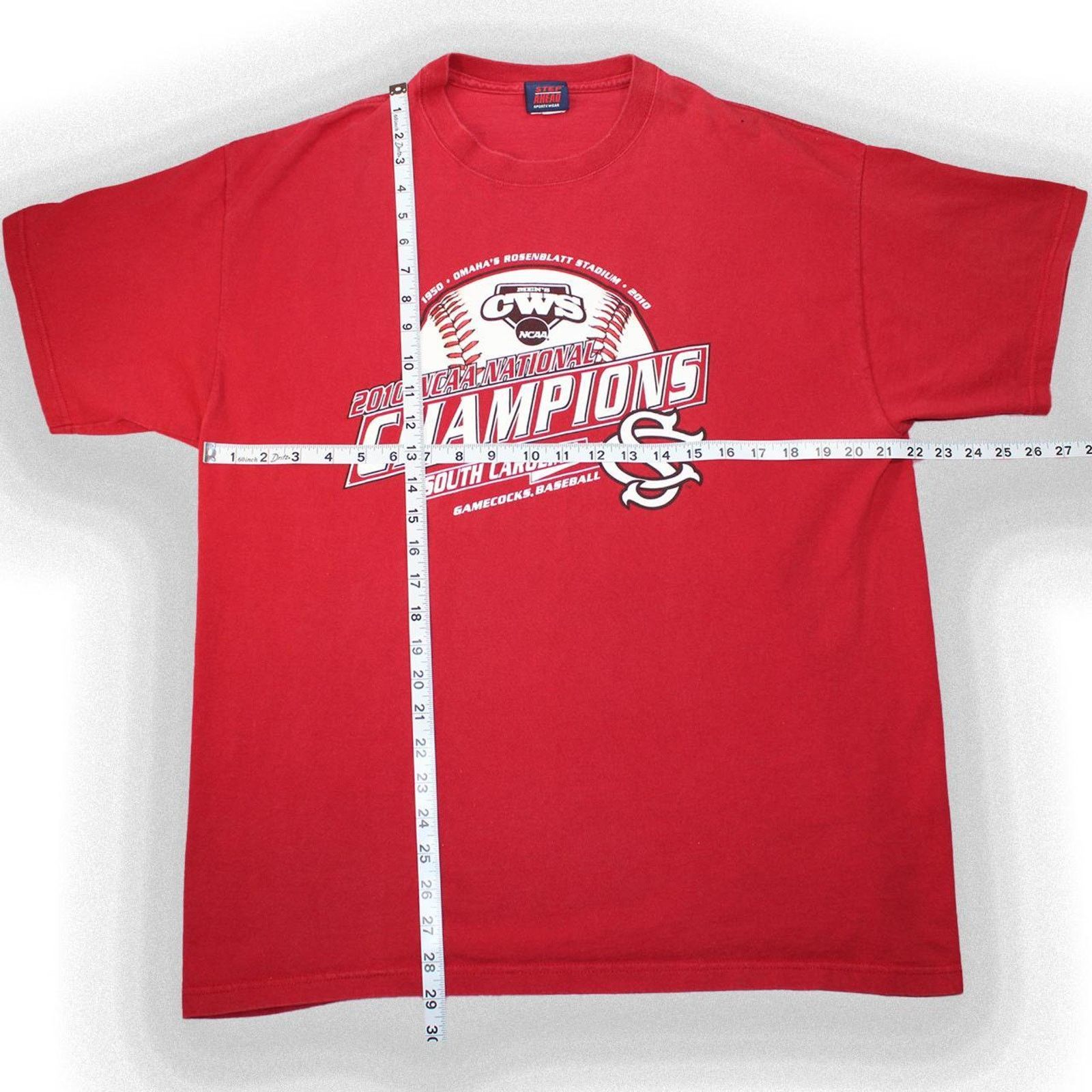 Vintage Vintage Red 2000's Step Ahead NCCA Baseball Graphic Tee Size US XL / EU 56 / 4 - 2 Thumbnail