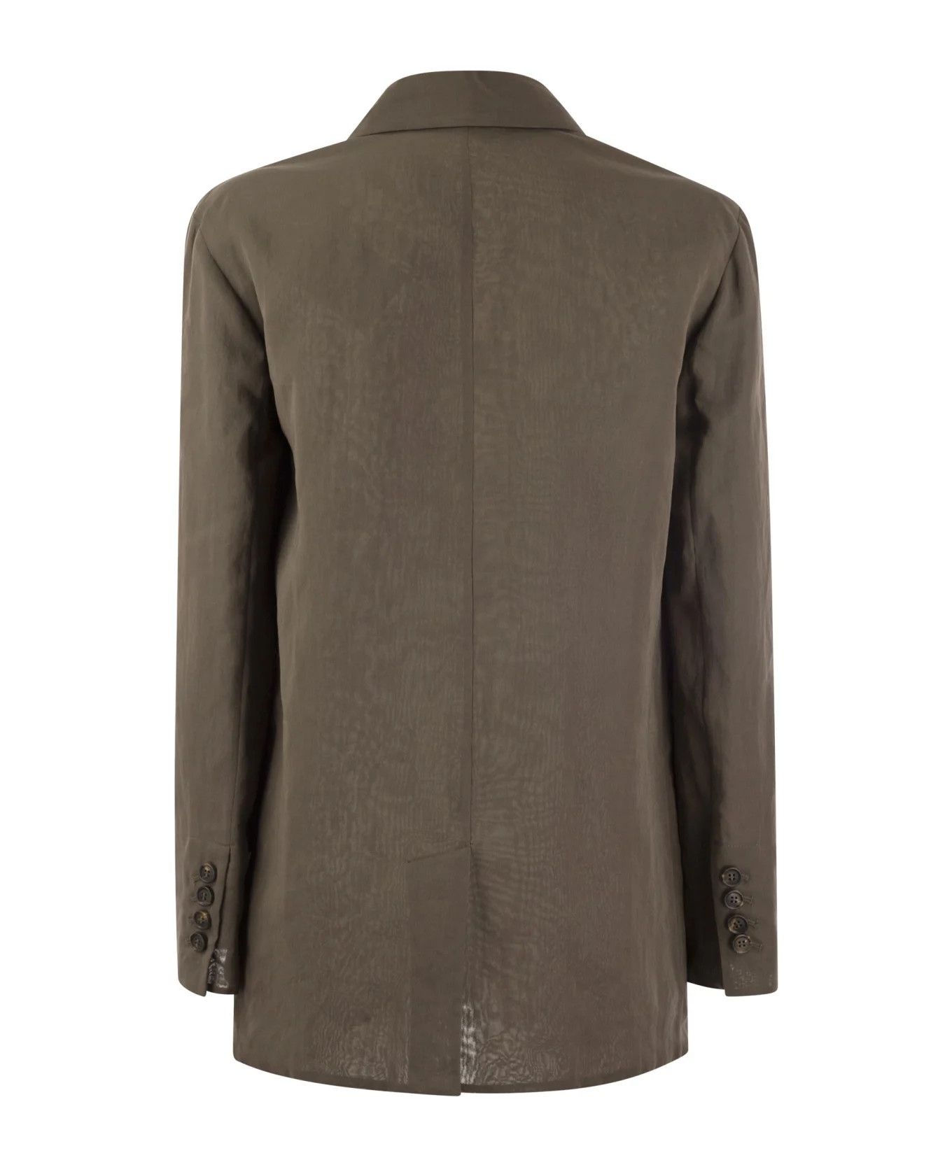 Brunello Cucinelli o1y0725 Blazer in Chocolate Brown Size M / US 6-8 / IT 42-44 - 2 Thumbnail
