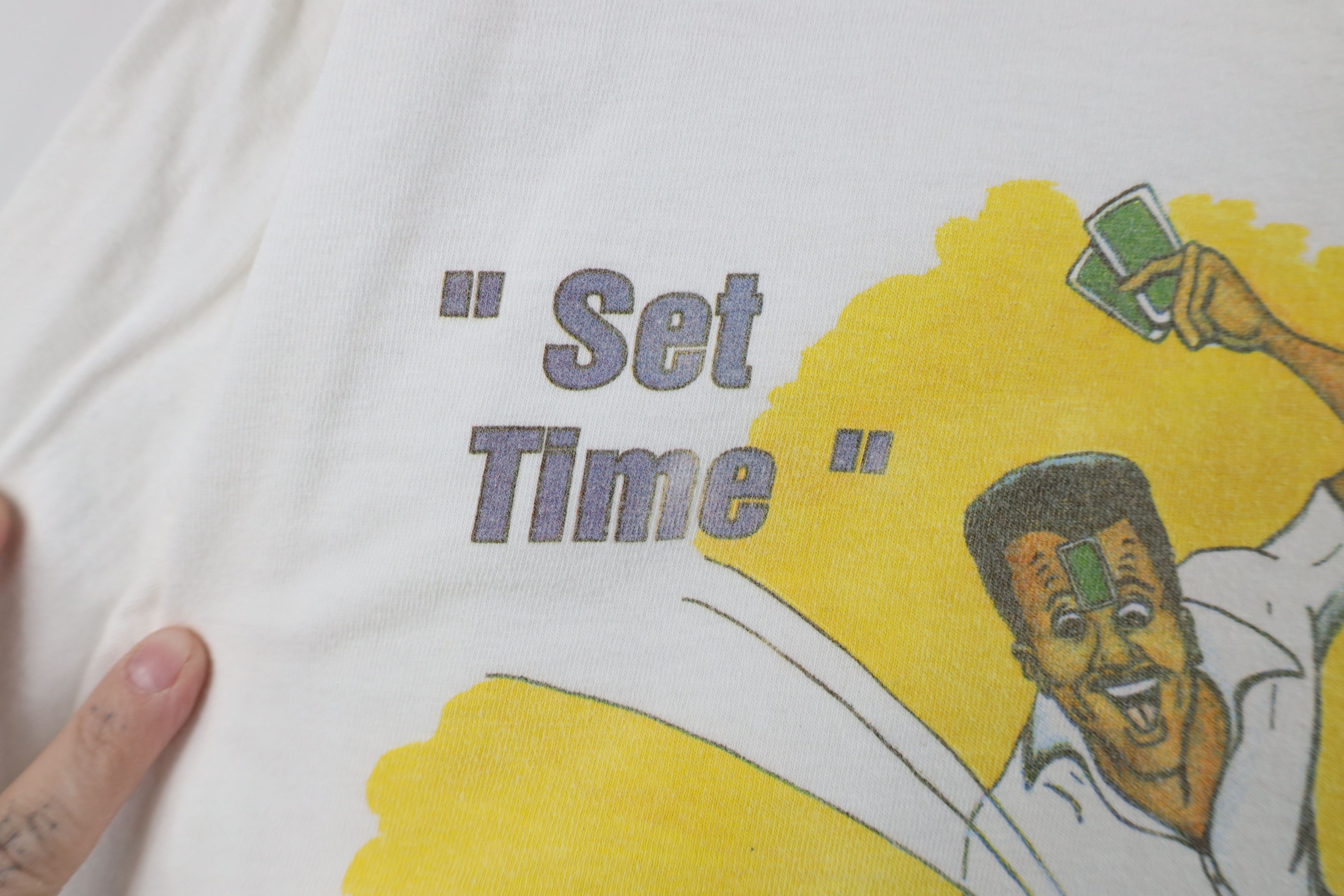 Vintage Vintage 90s Set Time Bid Whist Card Game Comic T-Shirt White Size US XL / EU 56 / 4 - 5 Thumbnail