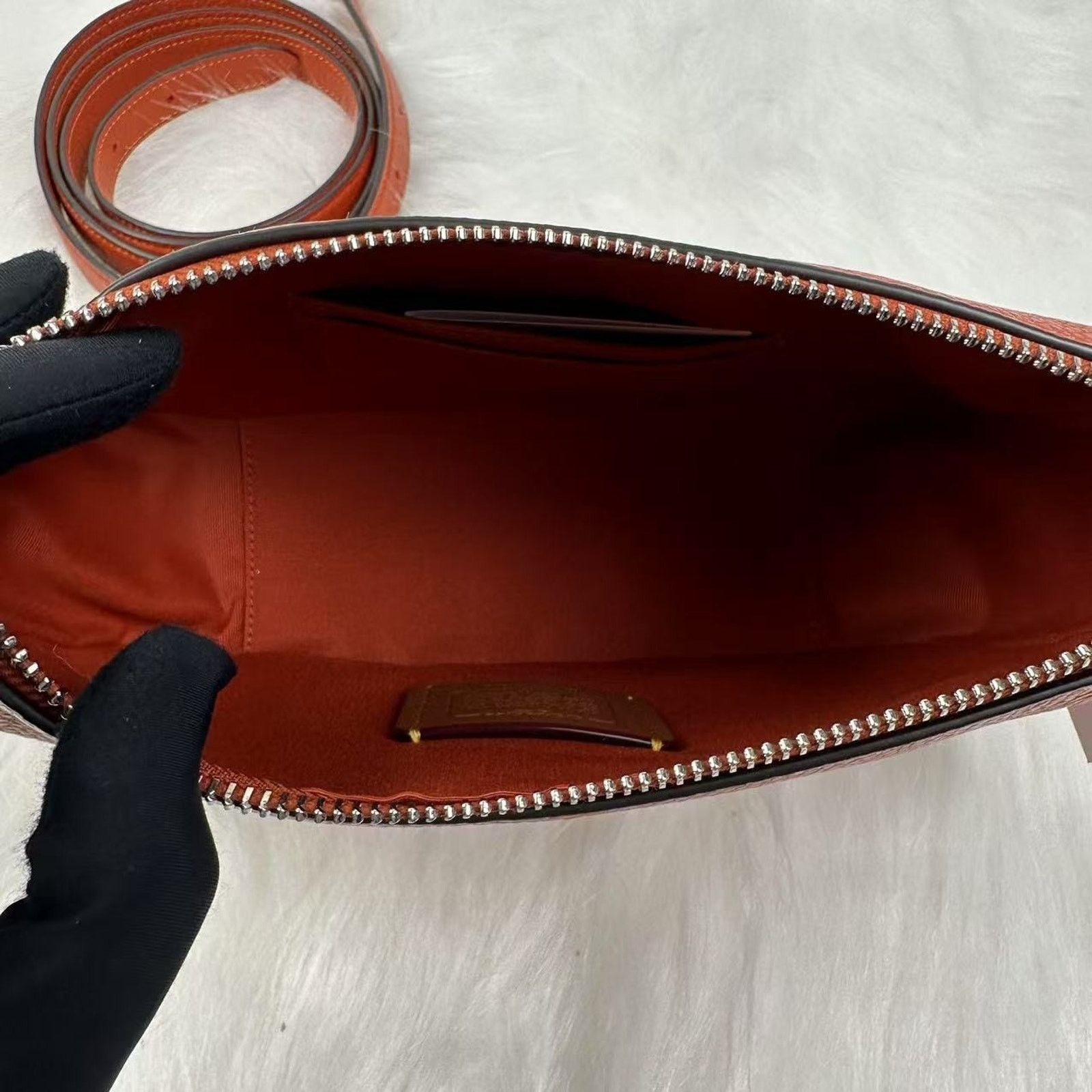 Coach Coach Kailey Shoulder/Crossbody Bag In Leather/Deep Orange Size ONE SIZE - 7 Thumbnail