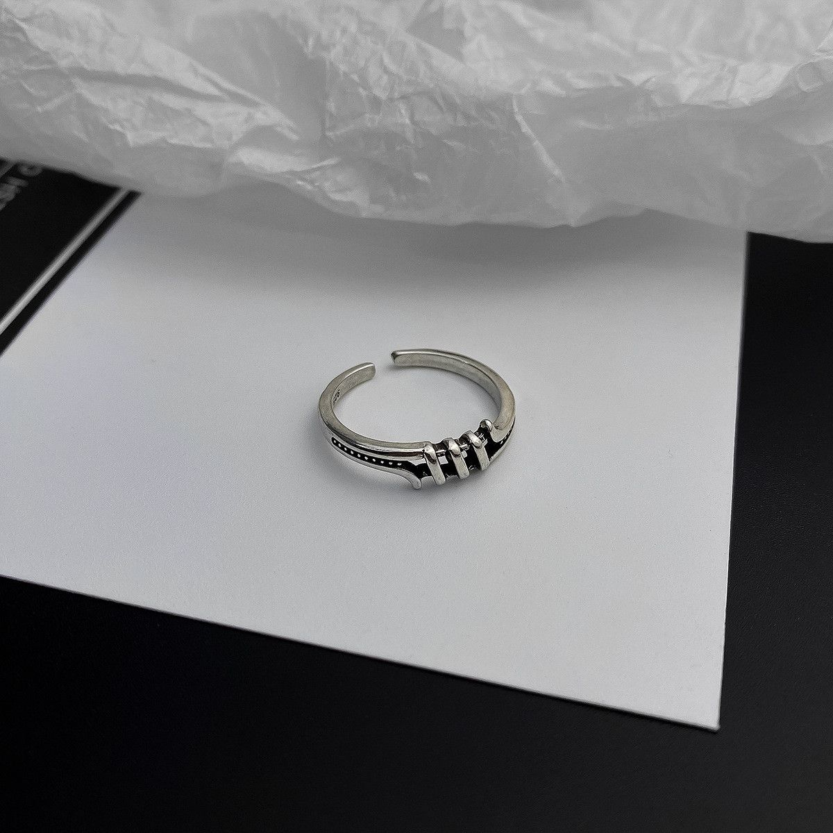 Jewelry Dark Jewelry Rings Open Size Chrome Ring (Size 7-13) Size ONE SIZE - 6 Thumbnail
