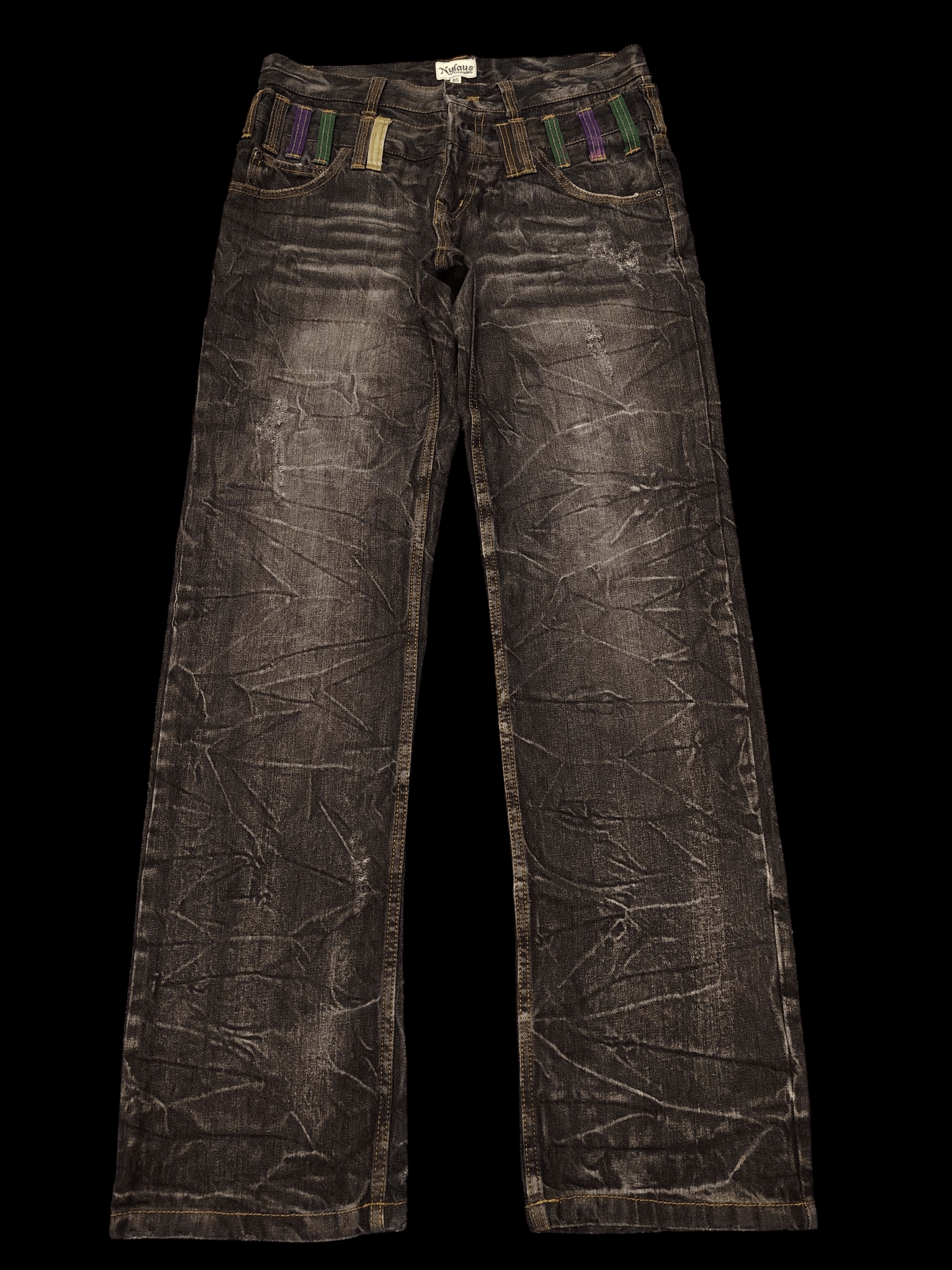 Who Decides War Double Waist Japanese Nylaus Clothing Mudwash Clawmark Sick Size US 32 / EU 48 - 1 Thumbnail