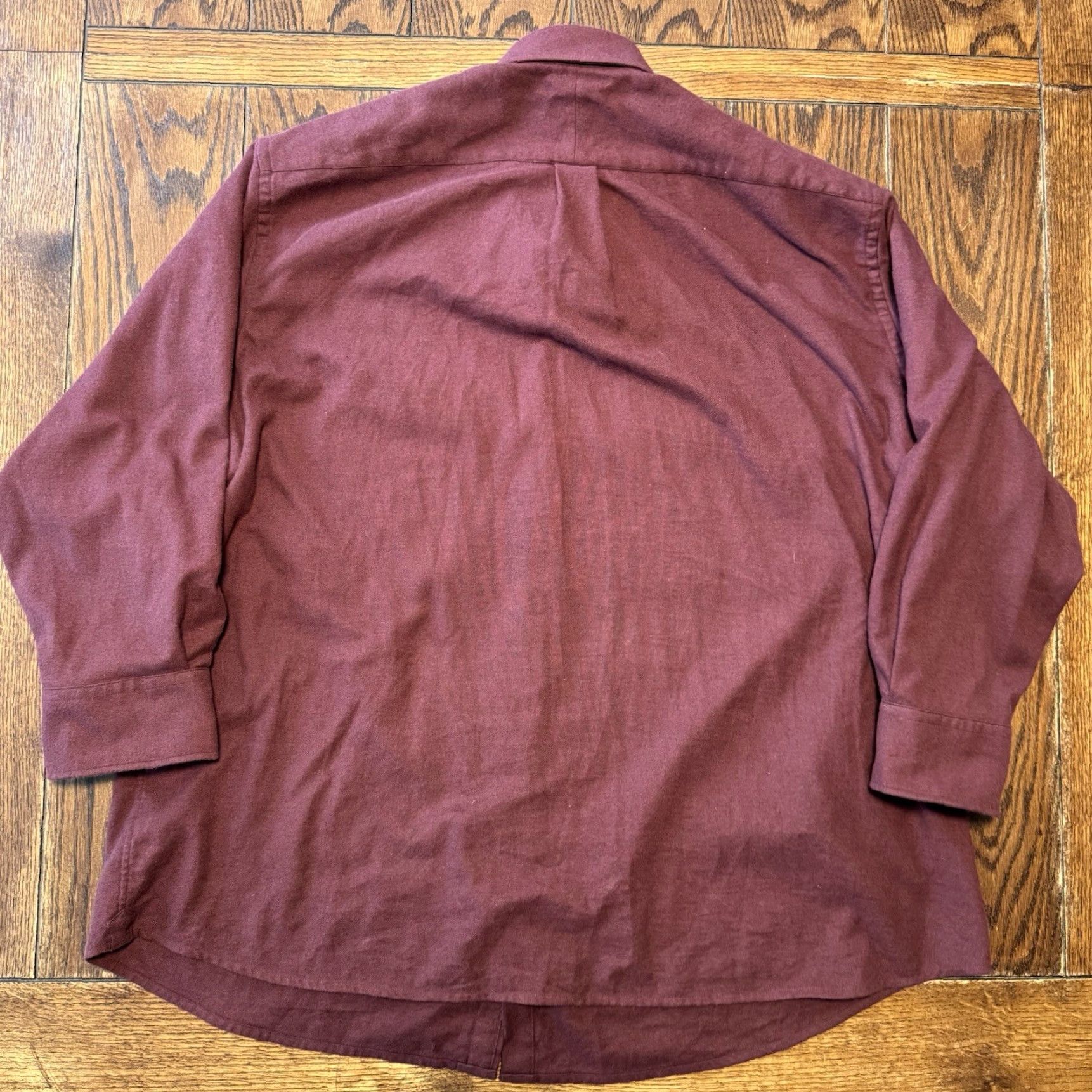 Proper Cloth Proper Cloth Men’s Shirt 18.2/32 Canclini Burgundy Oxford Beacon Flannel Size US XXL / EU 58 / 5 - 7 Thumbnail