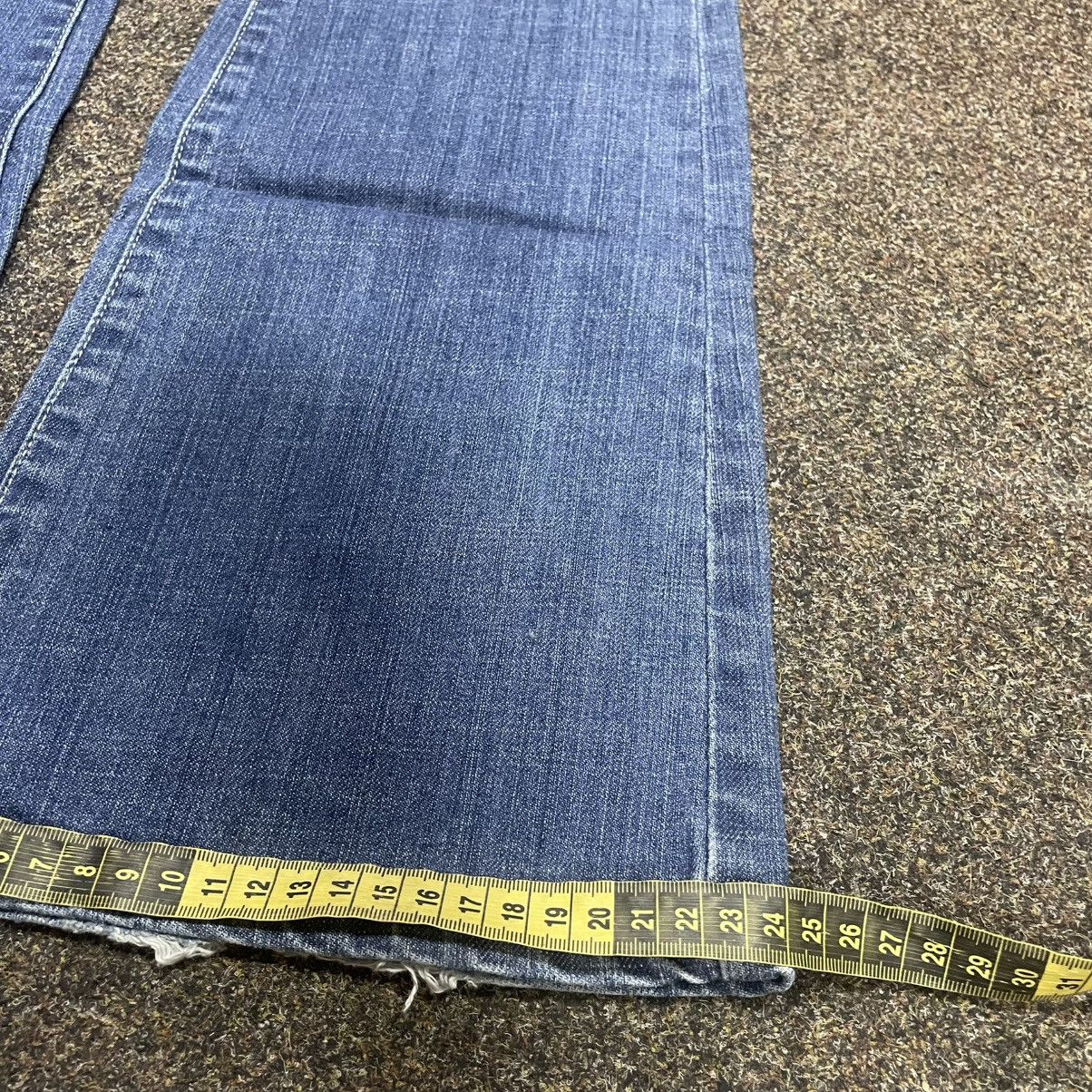 Vintage Vintage Y2K Flare Jeans 90s Faded Baggy Wide Leg Grunge Logo Size 32" / US 10 / IT 46 - 8 Thumbnail