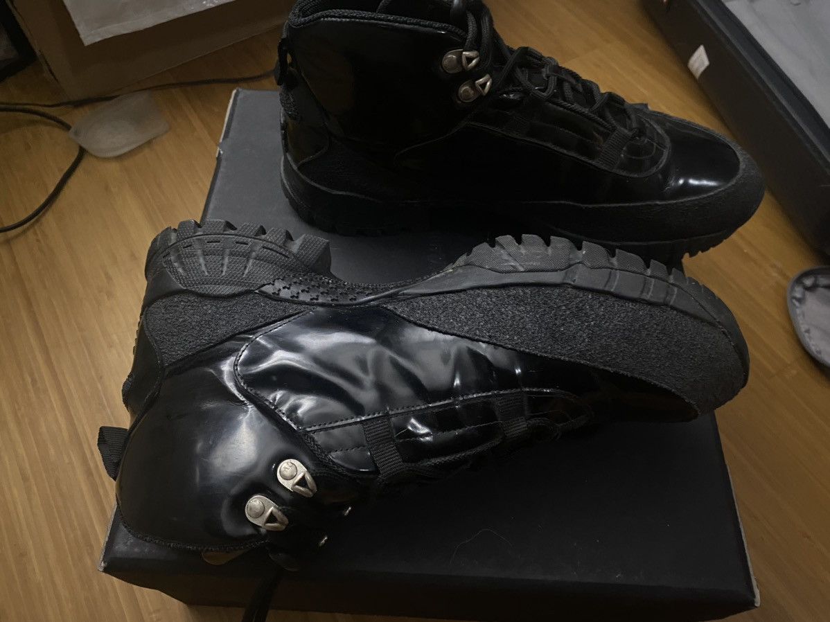 1017 ALYX 9SM × MMW × ROA Alyx ROA Black Patent Leather Hiking Boots Size US 10 / EU 43 - 5 Thumbnail