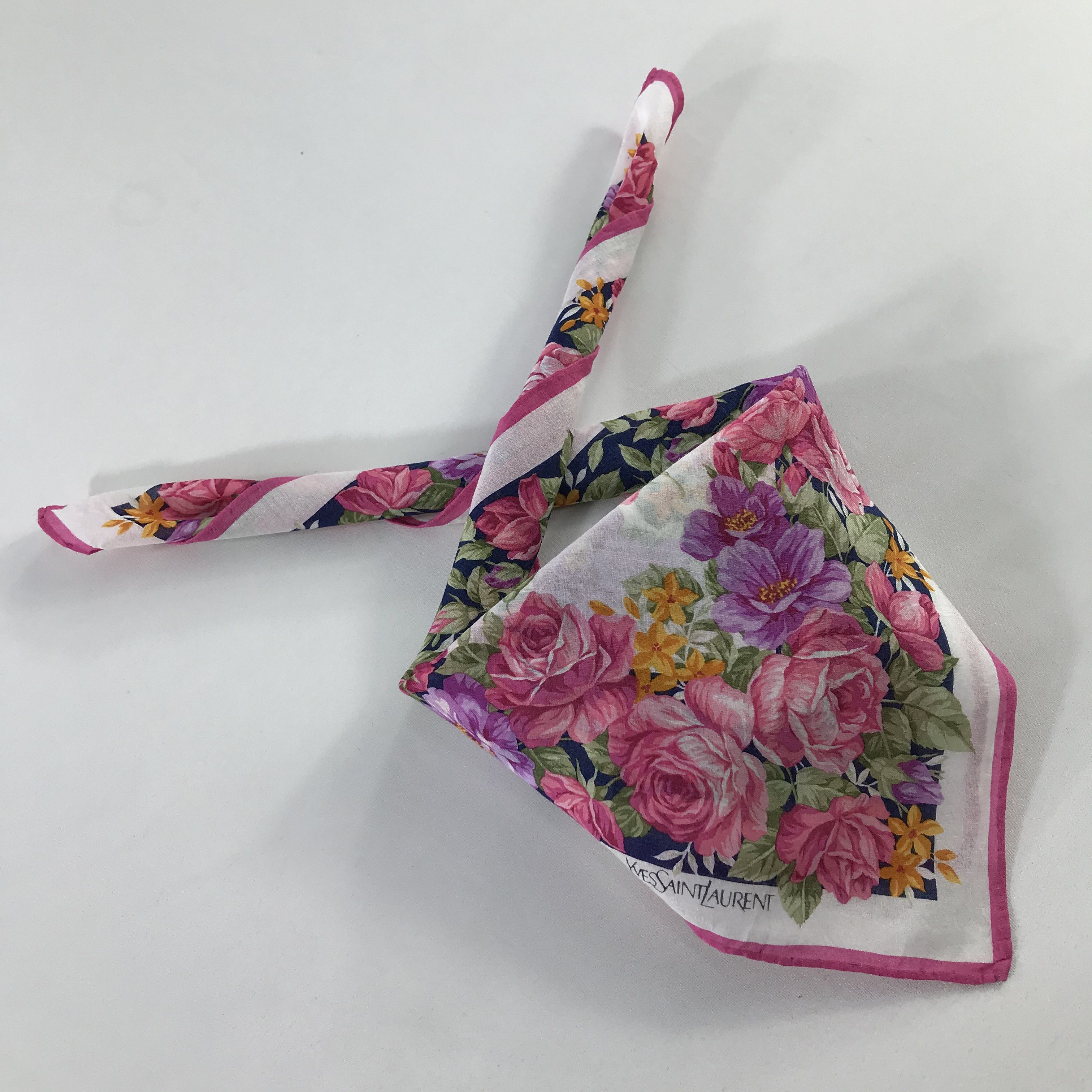 Vintage × Yves Saint Laurent Yves Saint Laurent Bandana / Handkerchief /Neckerchief -S621 Size ONE SIZE - 4 Thumbnail