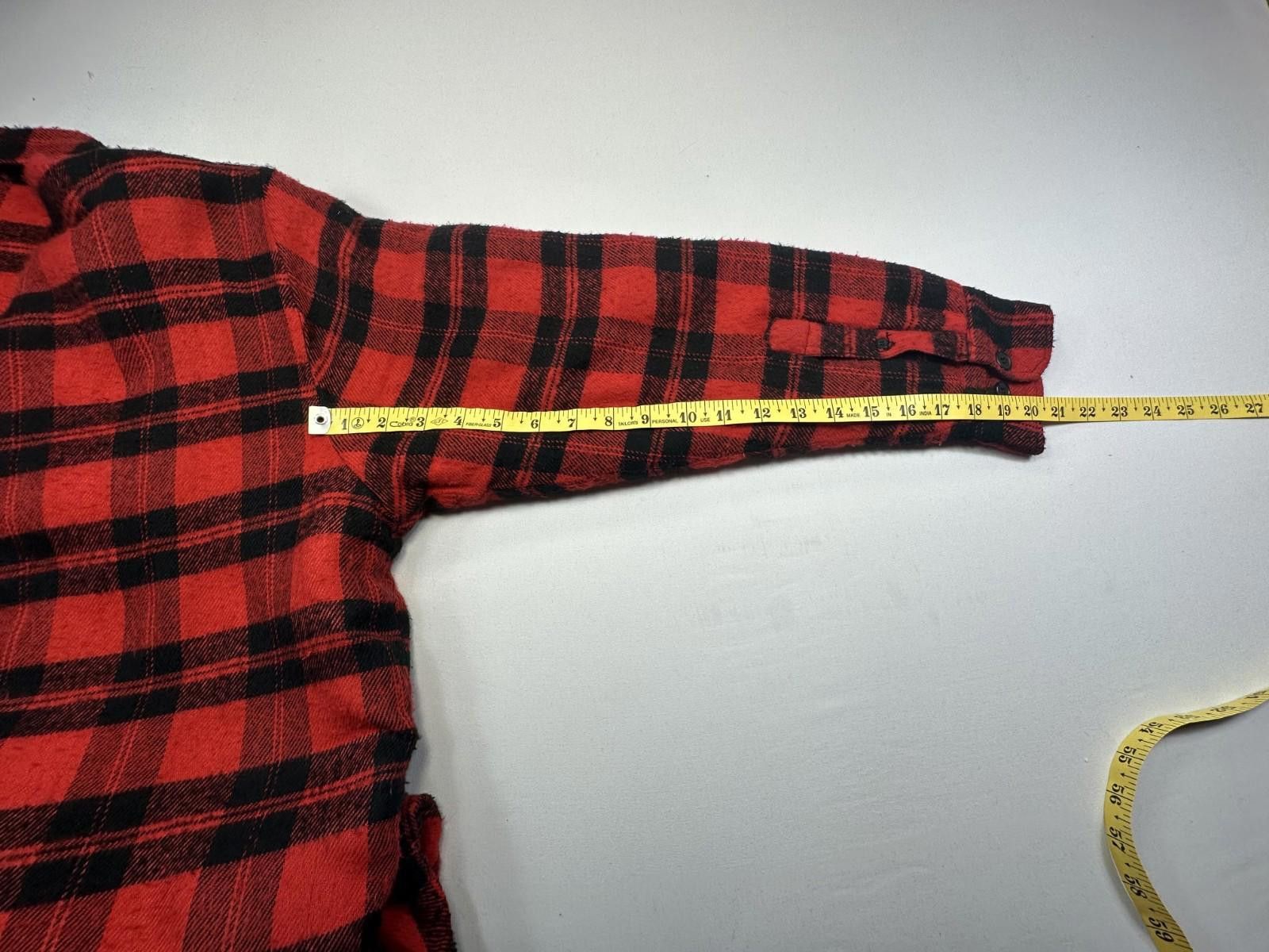 Sears Sears Vintage Plaid Flannel Lined Coat Red Mens Large Size US L / EU 52-54 / 3 - 7 Thumbnail