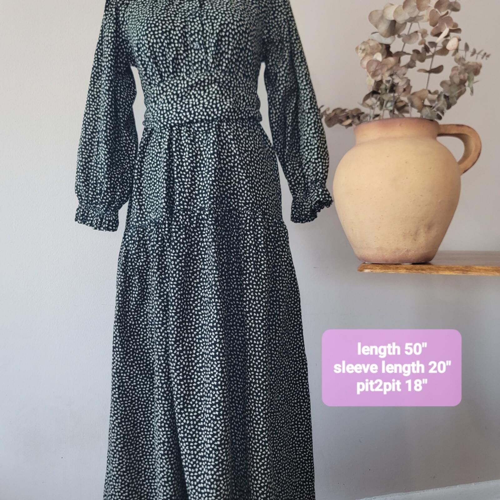The Great China Wall The Great. Black & White Print Cotton Dress Cottage Sz 1 Size S / US 4 / IT 40 - 3 Thumbnail