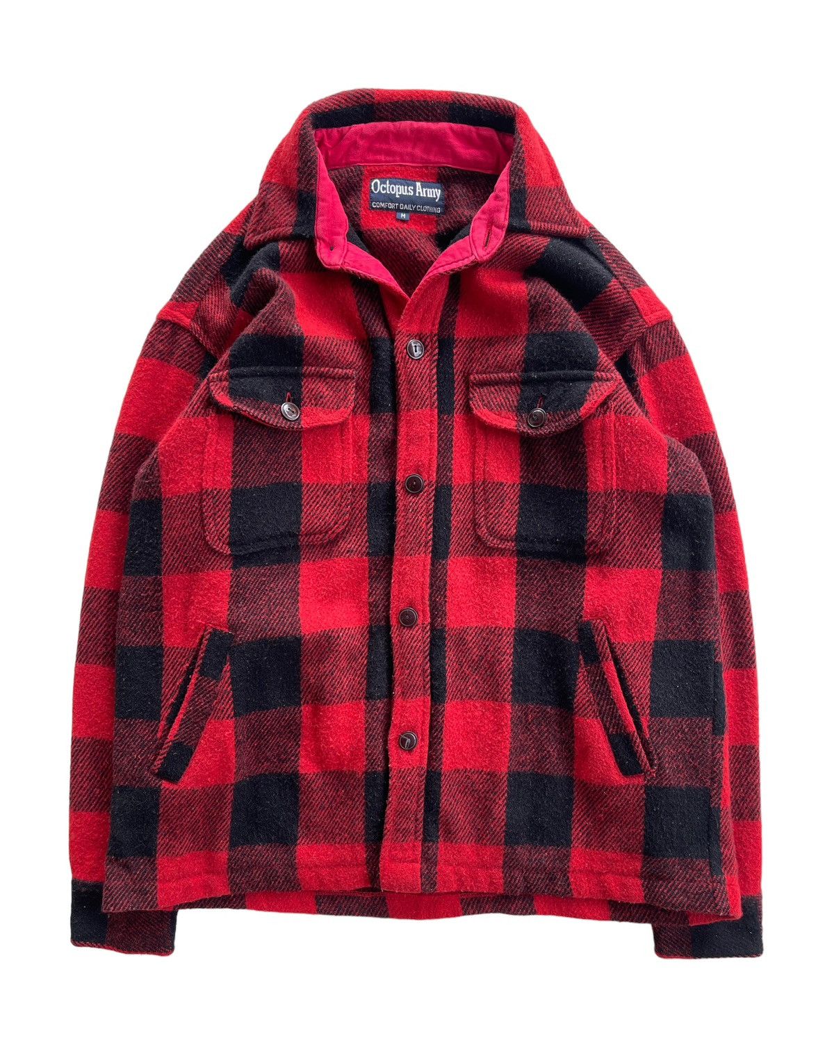 Vintage Octopus Army Wool Flannel Jacket