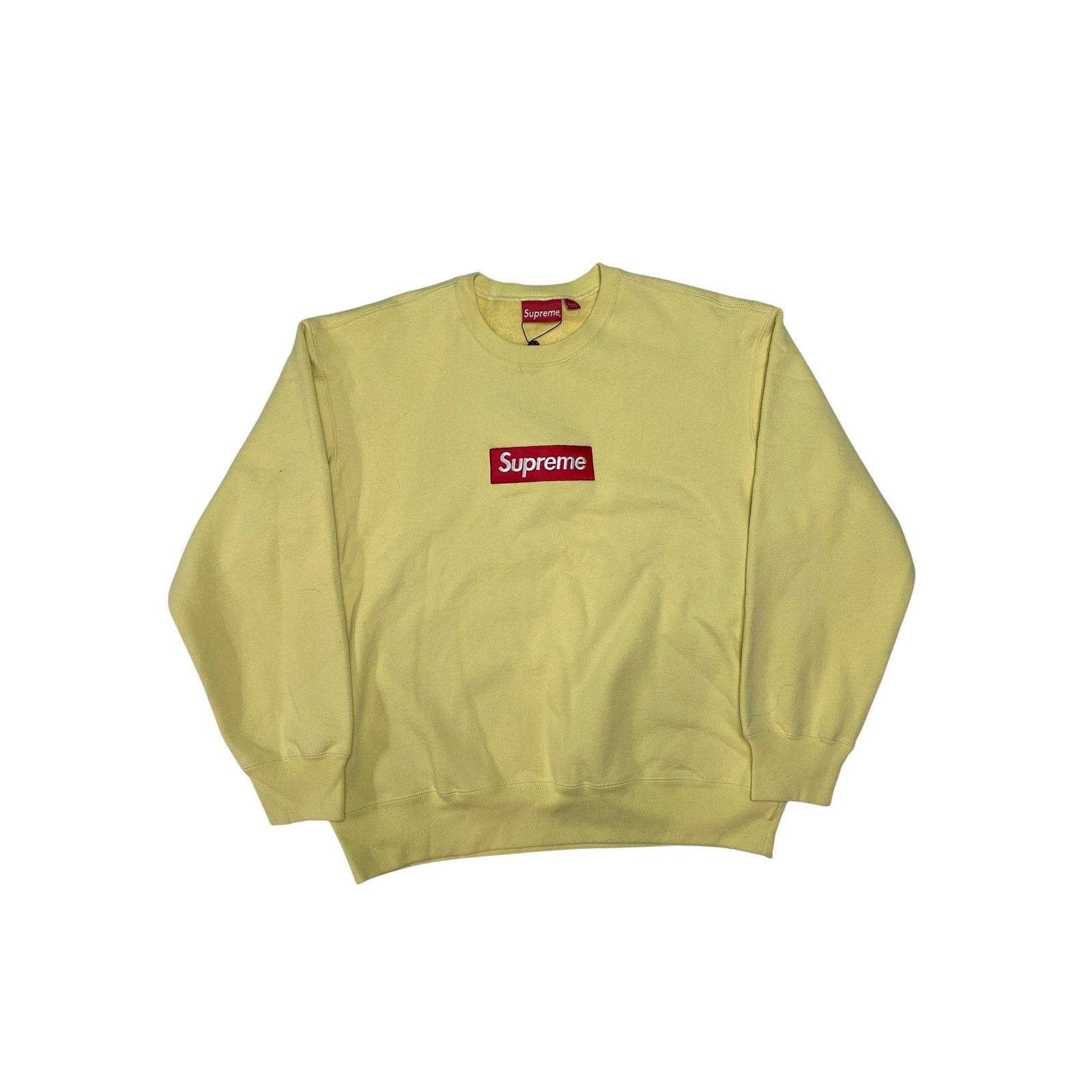 Supreme Supreme Yellow Box Logo Crewneck Size L / US 10 / IT 46 - 1 Thumbnail