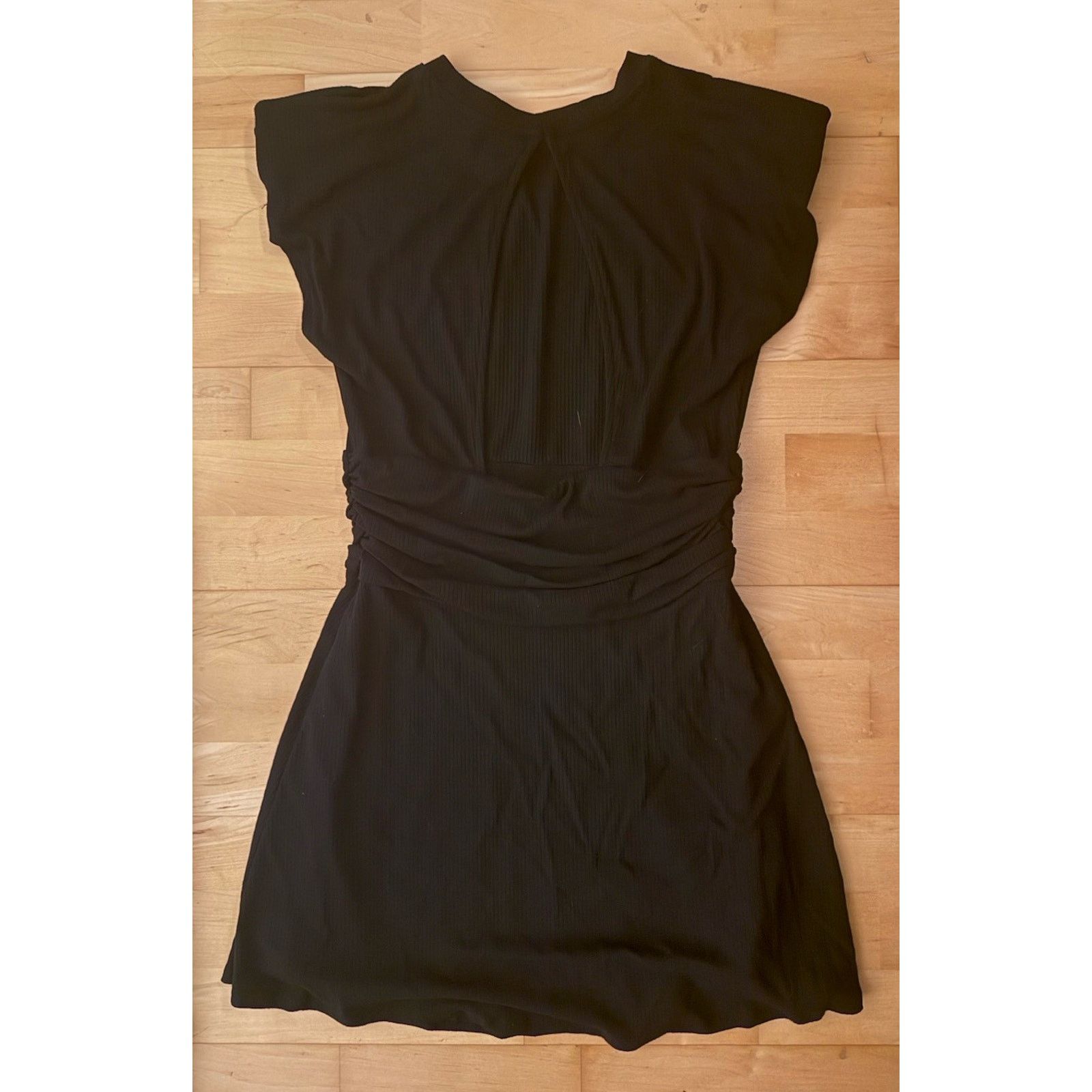 Other AFRM Jazlyn ruched ribbed open back mini Dress Black Small Size S / US 4 / IT 40 - 5 Thumbnail