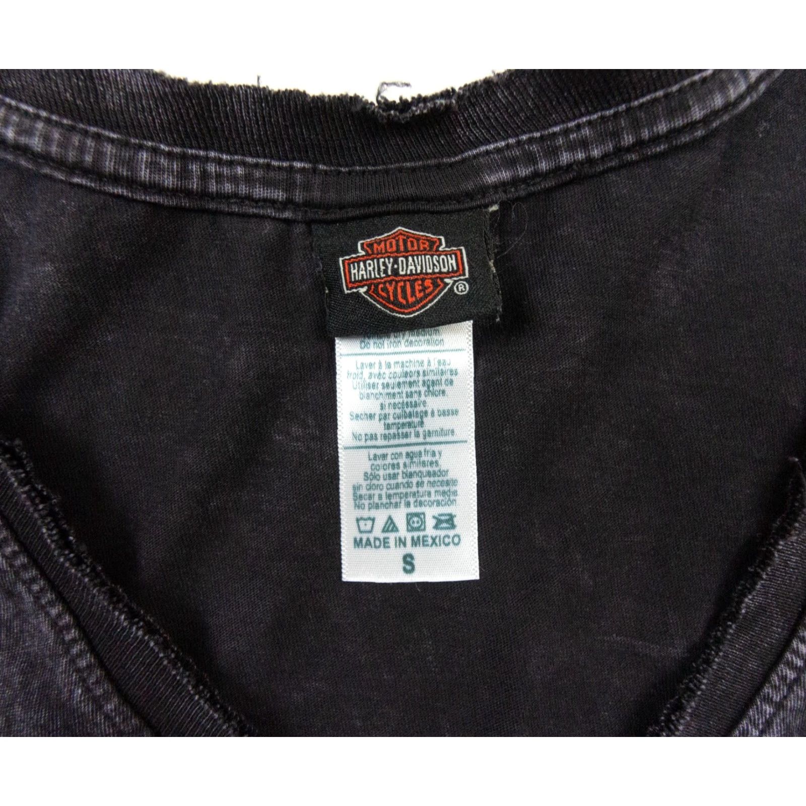 Harley Davidson Harley-Davidson Shirt Women’s V-Neck Short Sleeve Small Black Cotton Knit Motorcycle Tee Ladies Womens Size S / US 4 / IT 40 - 7 Thumbnail