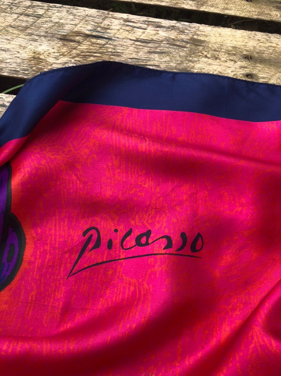 Vintage Vintage 90s Picasso Silk Scarf Size ONE SIZE - 2 Thumbnail