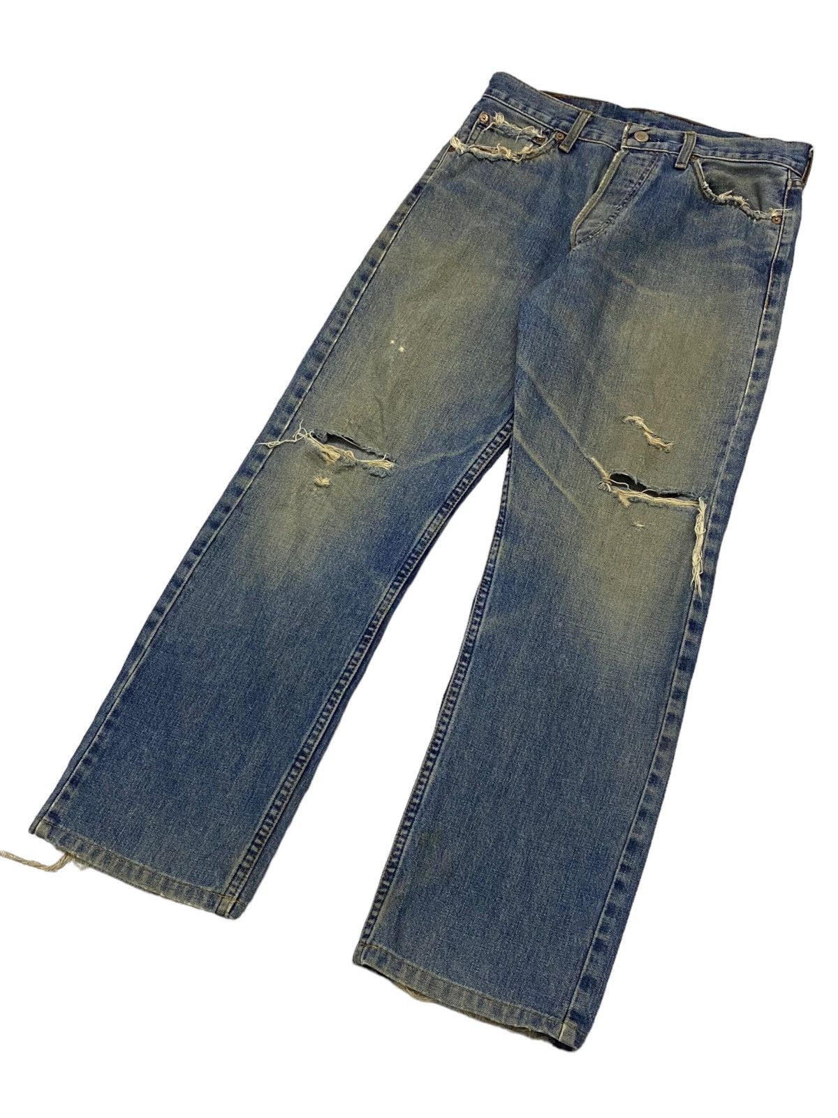 Japanese Brand × Levi's Levis Vintage Clothing 509 Mud Max Washed Coffee Button Fly Size US 29 - 3 Thumbnail
