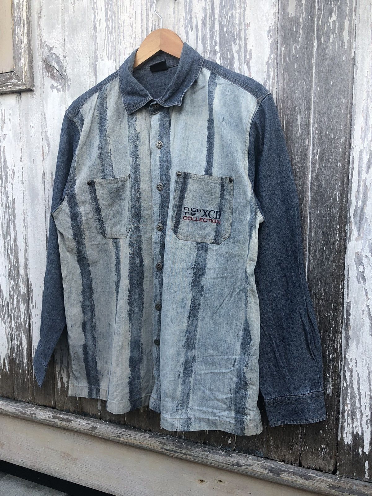 Fubu × Vintage 🔥Vintage Y2K🔥Fubu Collection Denim Longsleeve Size US L / EU 52-54 / 3 - 5 Thumbnail