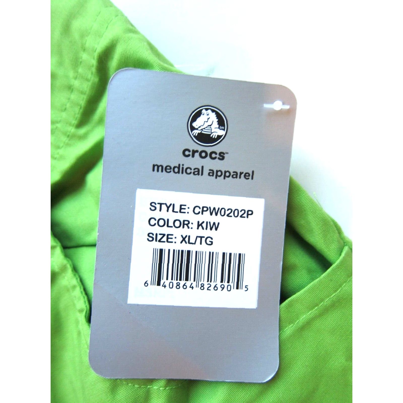 Crocs NWT Crocs Medical Apparel Neon Green Cotton Pocket Cargo Nursing Pant Women XL Size 40" / US 18 - 3 Thumbnail