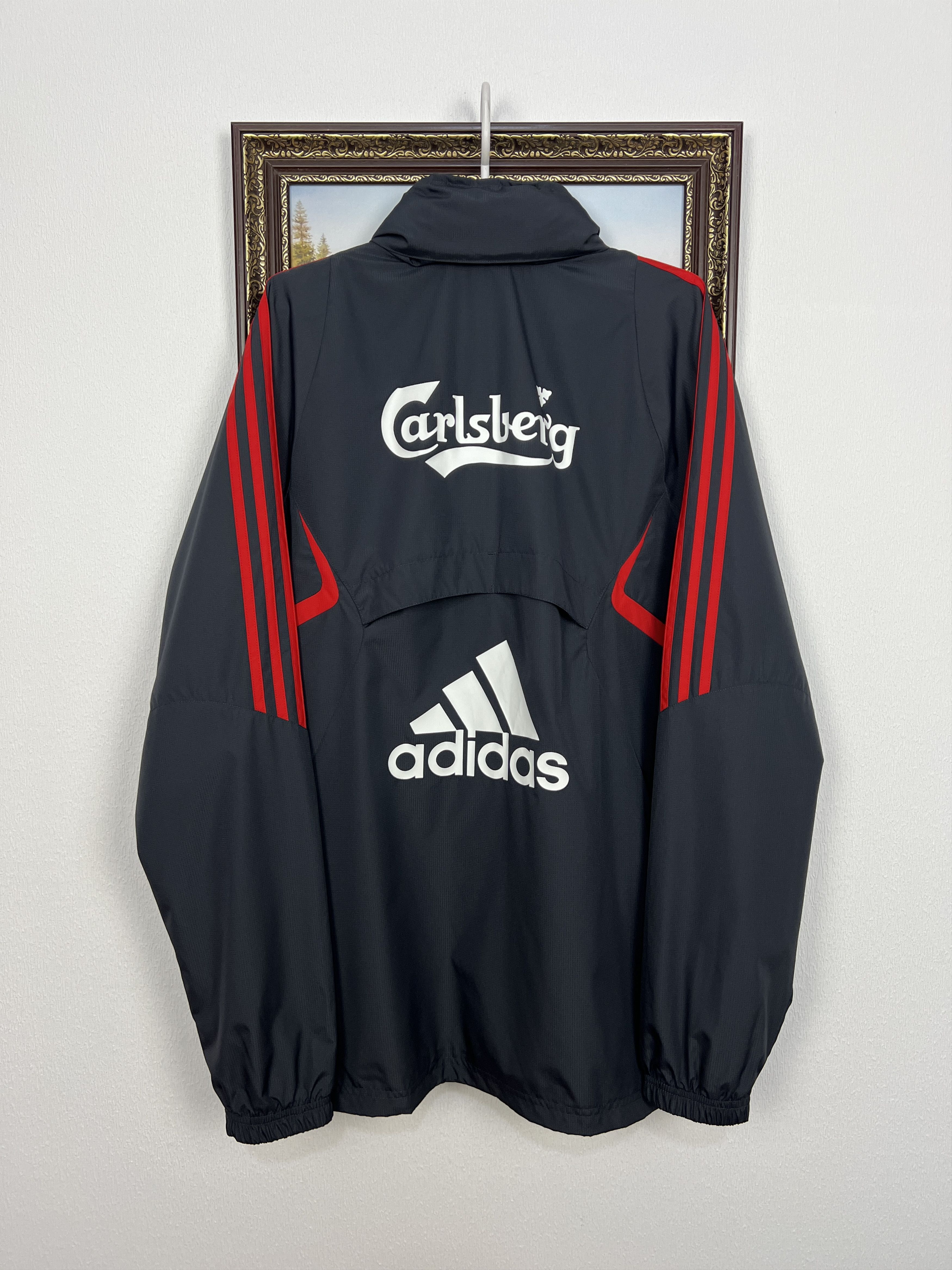Adidas Vintage Adidas Liverpool Football Jacket Track Top Hooded Size US L / EU 52-54 / 3 - 13 Thumbnail