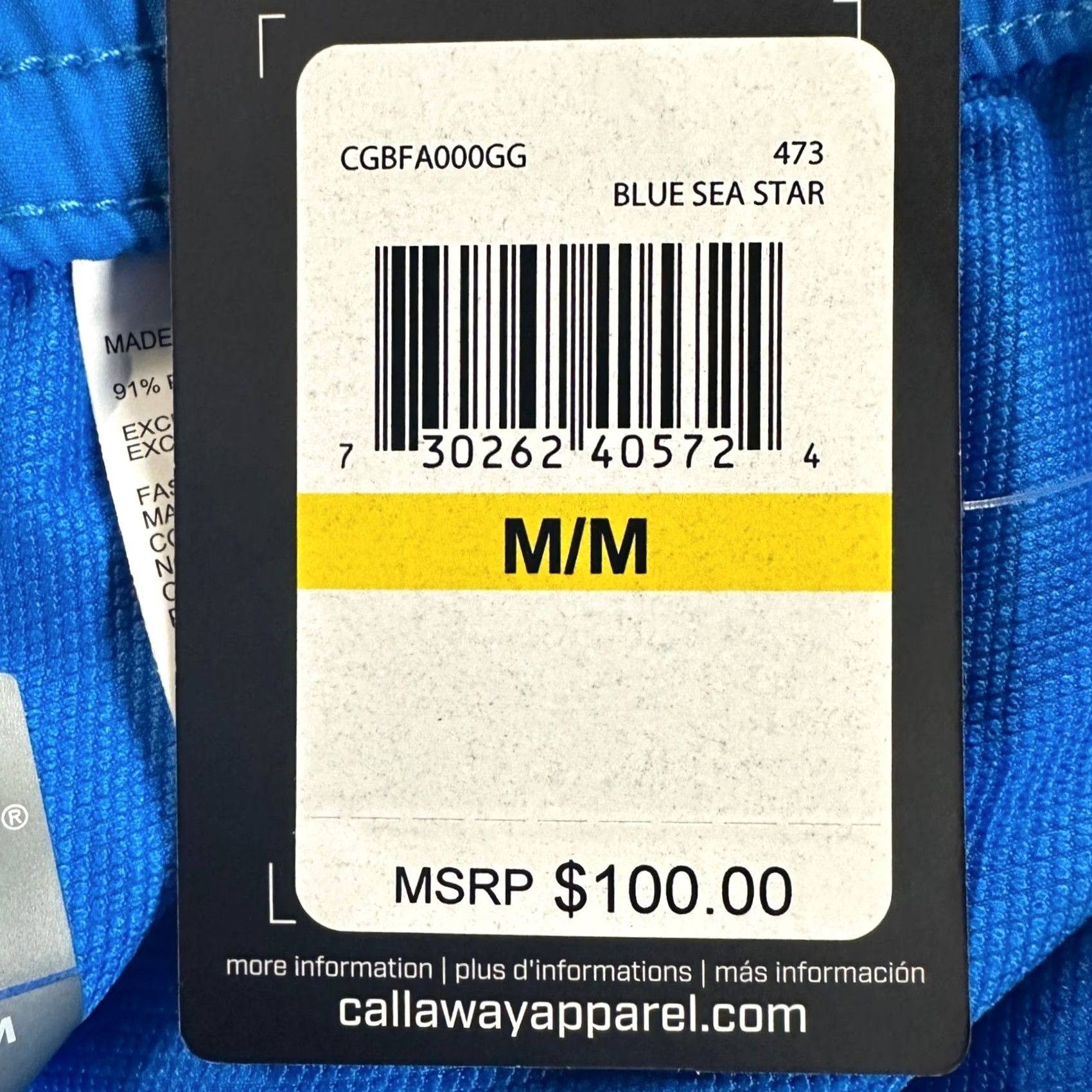 Callaway Callaway Mens Chino Golf Pants Medium Blue Performance Tech Stretch Straight Pants Regular M 34x32 Golfing Casual Preppy Mens Size US 31 - 2 Thumbnail