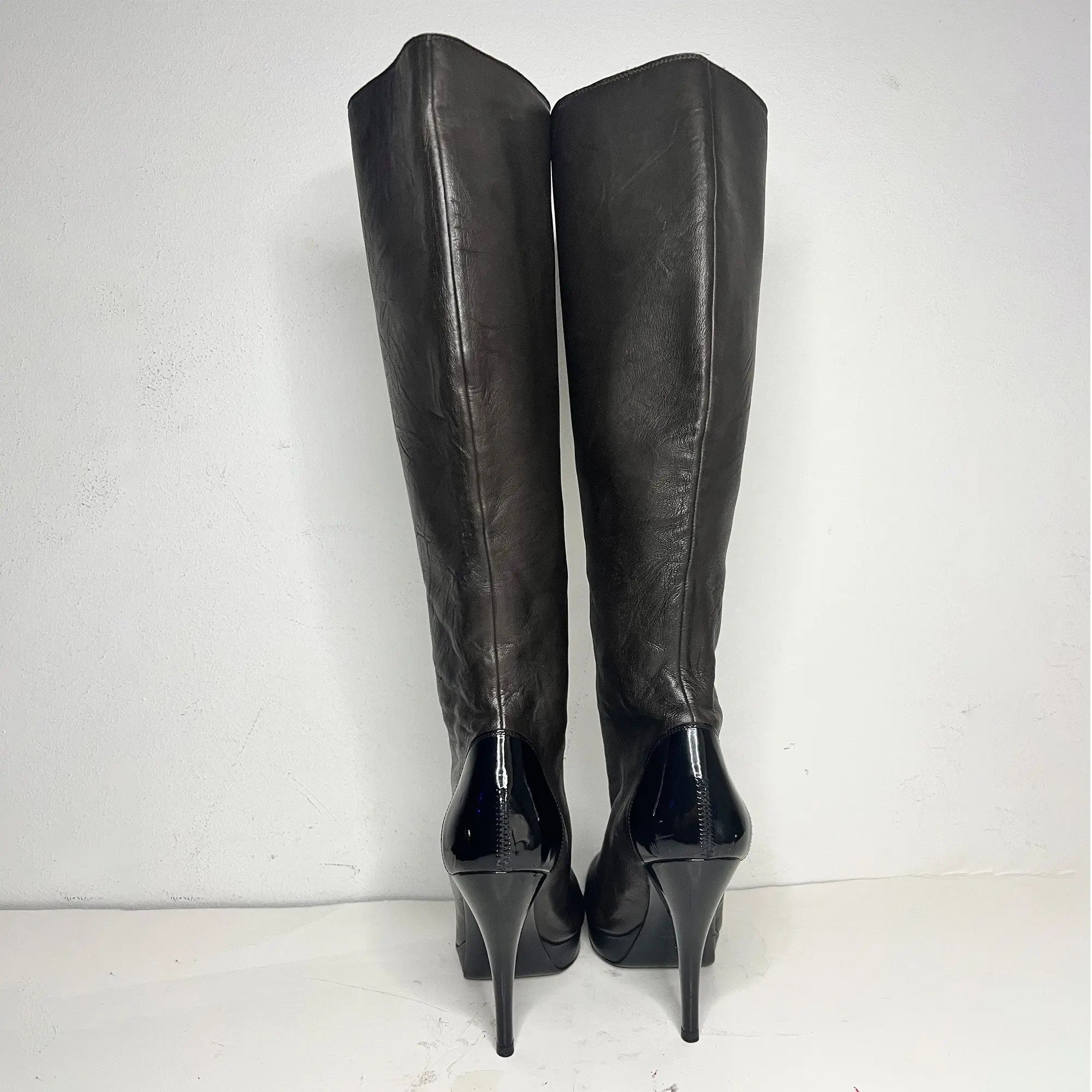 Lanvin High Boots Double Leather Size US 7 / IT 37 - 5 Thumbnail