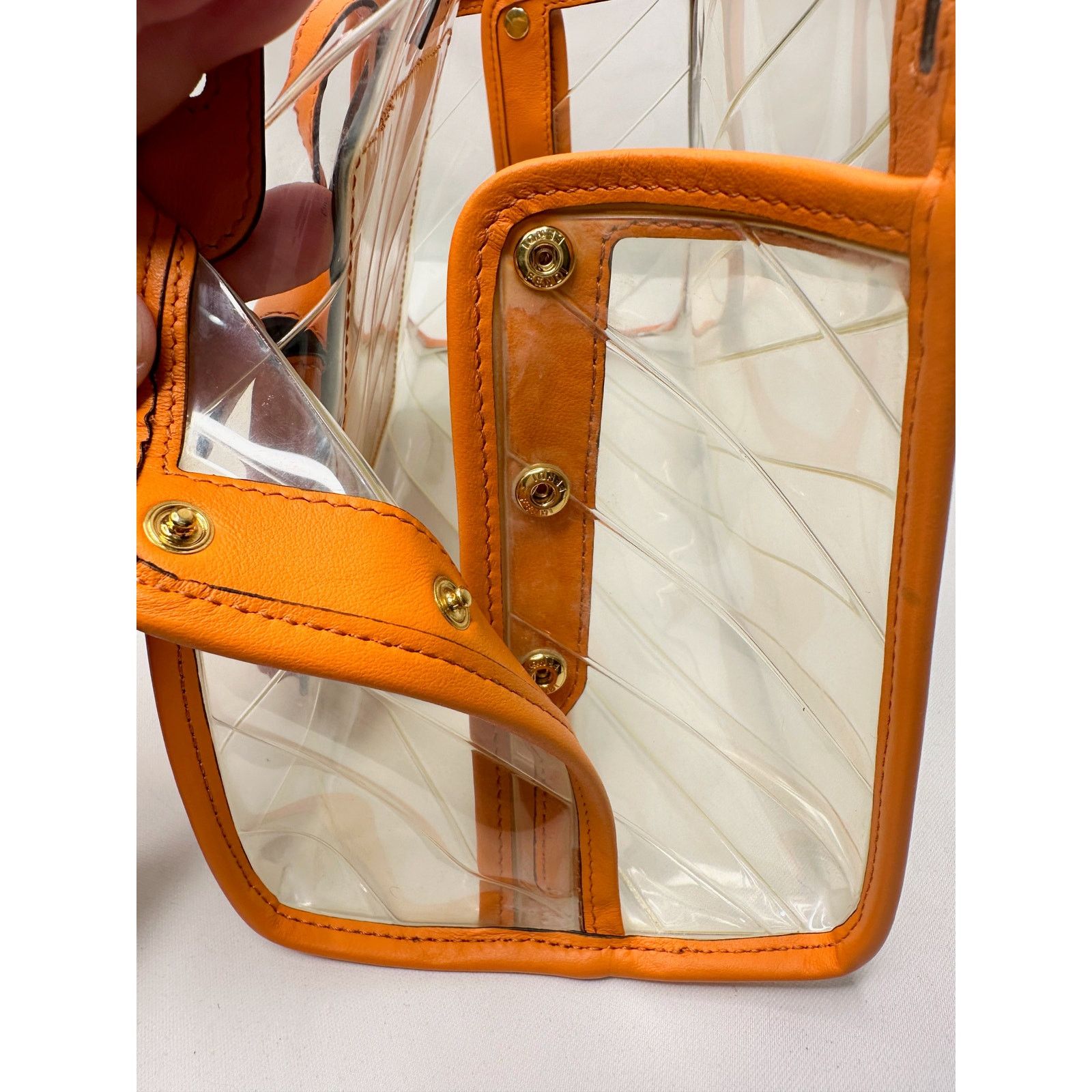 Fendi Fendi Peekaboo Defender PVC Clutch Bag Orange - Small Size ONE SIZE - 16 Thumbnail
