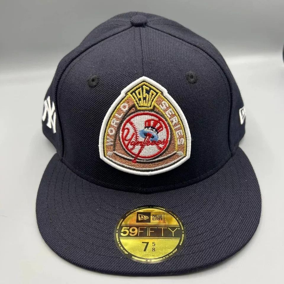 New Era New York Yankees Hat Men 7 5/8 Black World Series Fitted Cap Size ONE SIZE - 8 Thumbnail