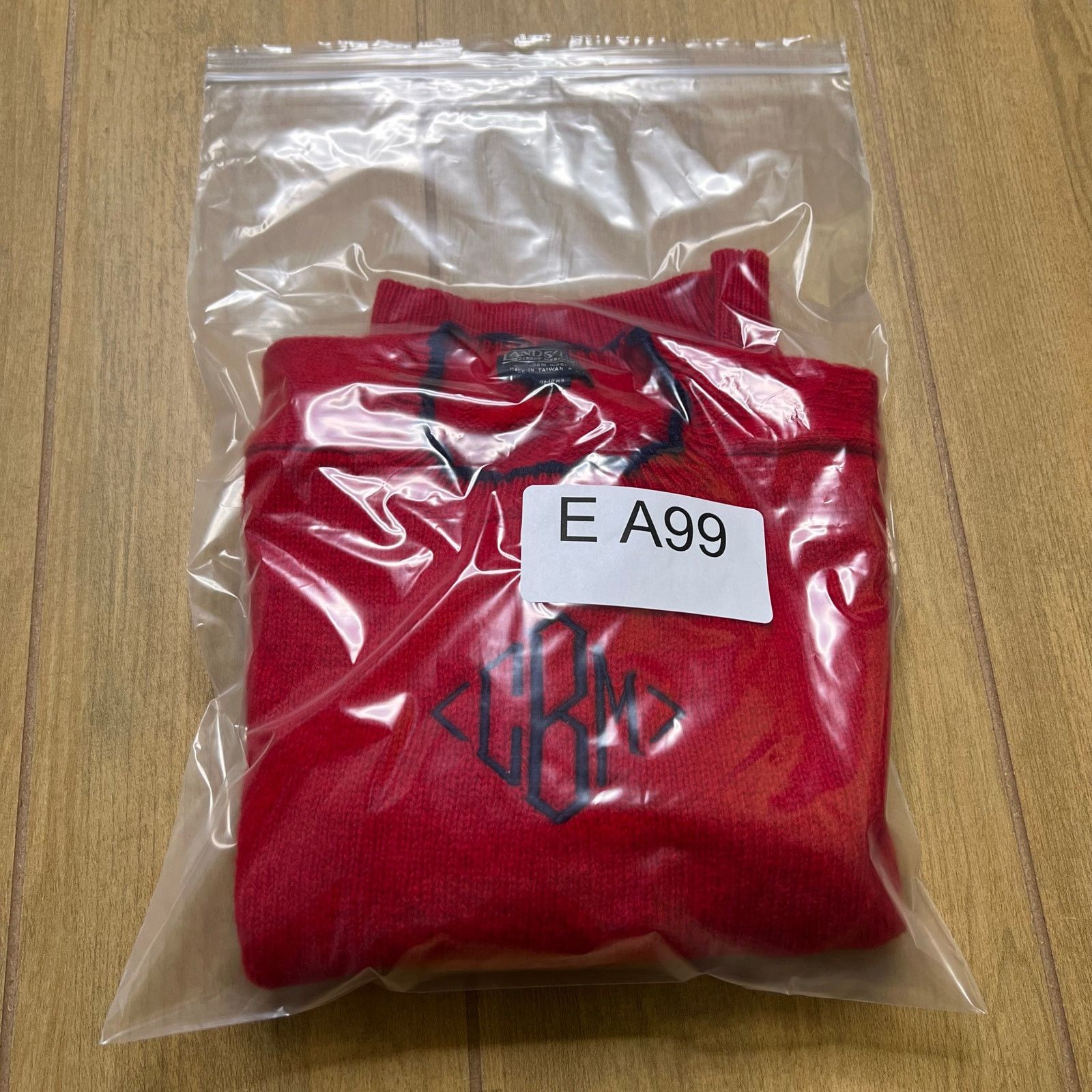 Vintage Vintage Lands’ End Red Wool Sweater Womens M Monogram CBM Size M / US 6-8 / IT 42-44 - 10 Thumbnail