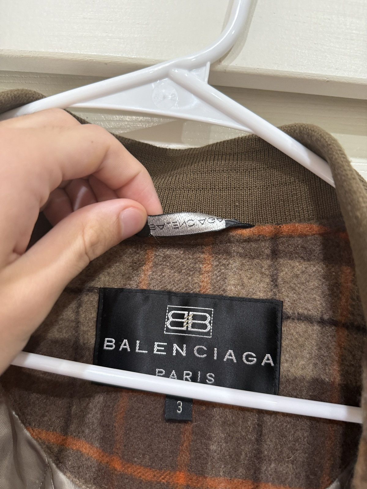 Balenciaga Vintage Balenciaga Wool plaid bomber jacket Size US L / EU 52-54 / 3 - 5 Thumbnail