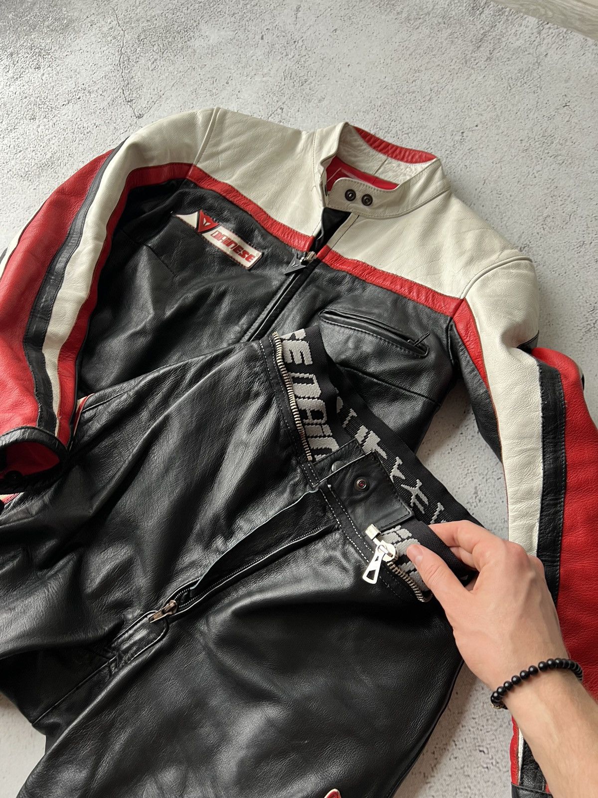 Dainese × Honda × Marlboro Dainese Vintage First Class Leather Motor Suit Jacket, Pants Size S / US 4 / IT 40 - 18 Thumbnail