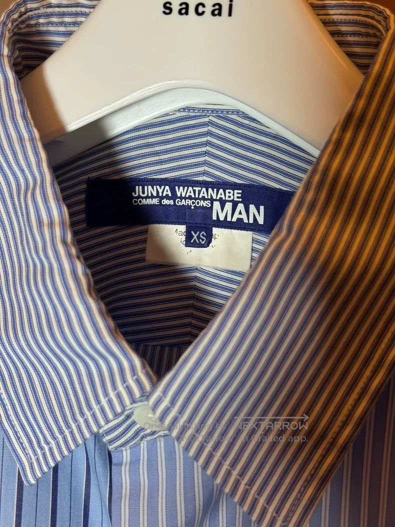 Junya Watanabe Junya Watanabe Men's Striped Patchwork Design Shirt Size US XS / EU 42 / 0 - 5 Thumbnail