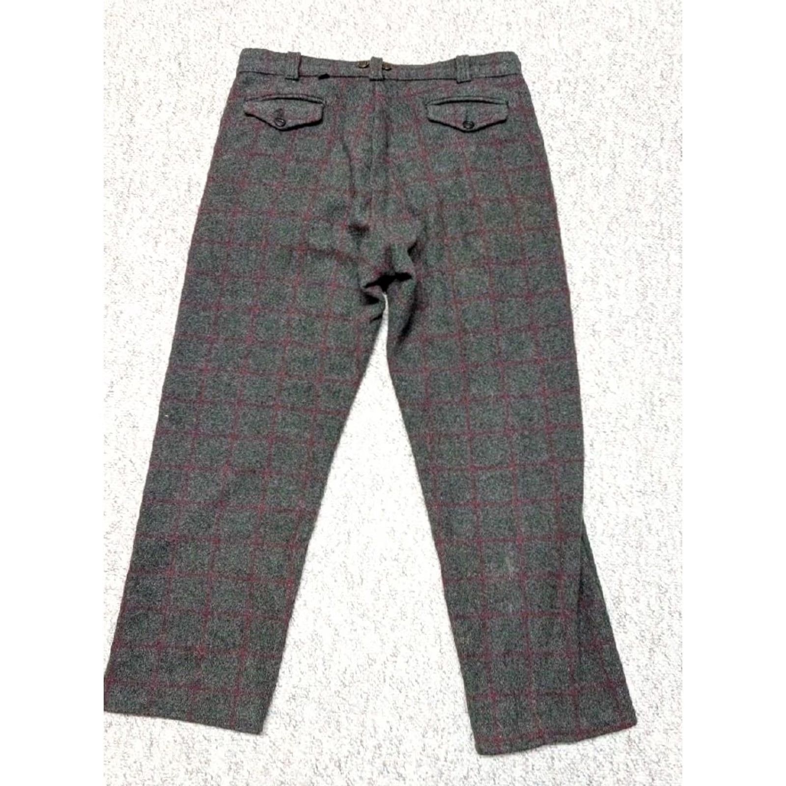 Vintage VINTAGE CODET Canada Made WOOL Pants 36x30 Gray Striped Windowpane Mens Wool Pants Canada Made Hunting Gray Wool Striped Windowpane 90s Mens Size US 36 / EU 52 - 2 Thumbnail