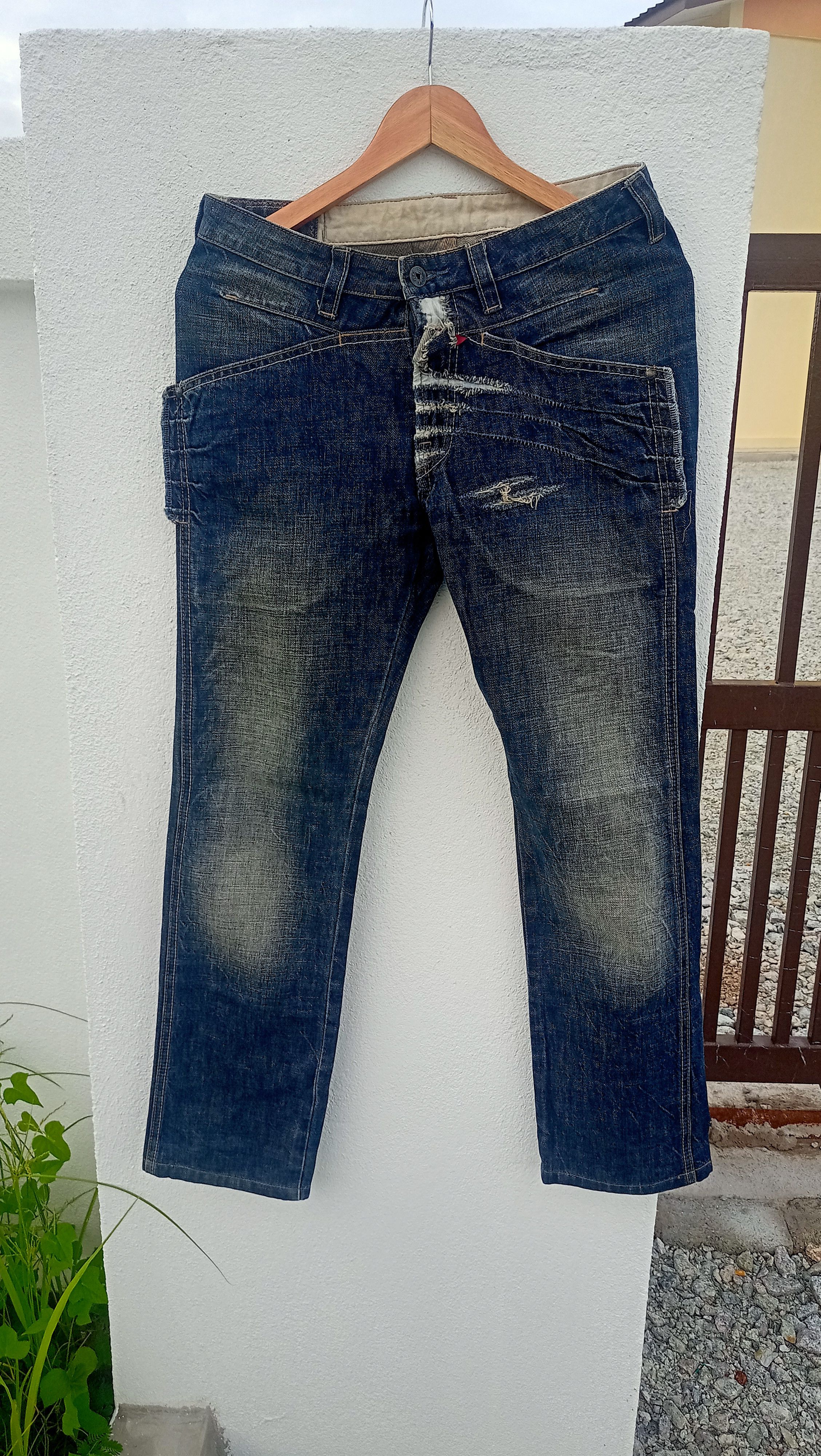 image of Avant Garde Marithè Francois Girbaud Vintage Riversible Pocket Jeans in Blue, Men's (Size 31)