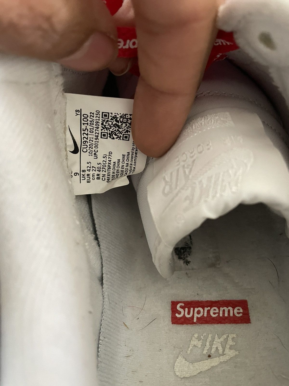 Supreme Supreme x Nike Air Force Triple White Size US 9 / EU 42 - 7 Thumbnail