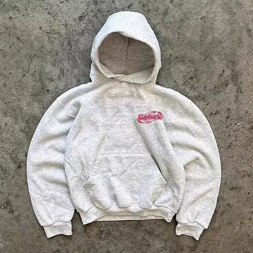 Japanese Brand Hoodie Gray washed vintage cupid print loose hoodie Size US L / EU 52-54 / 3 - 4 Thumbnail