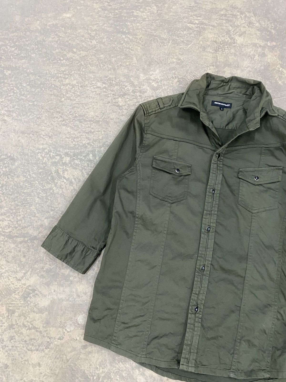 Le Grande Bleu (L.G.B.) 2000s Semantic Design Military Shirt hysteric punk grunge Size US M / EU 48-50 / 2 - 4 Thumbnail