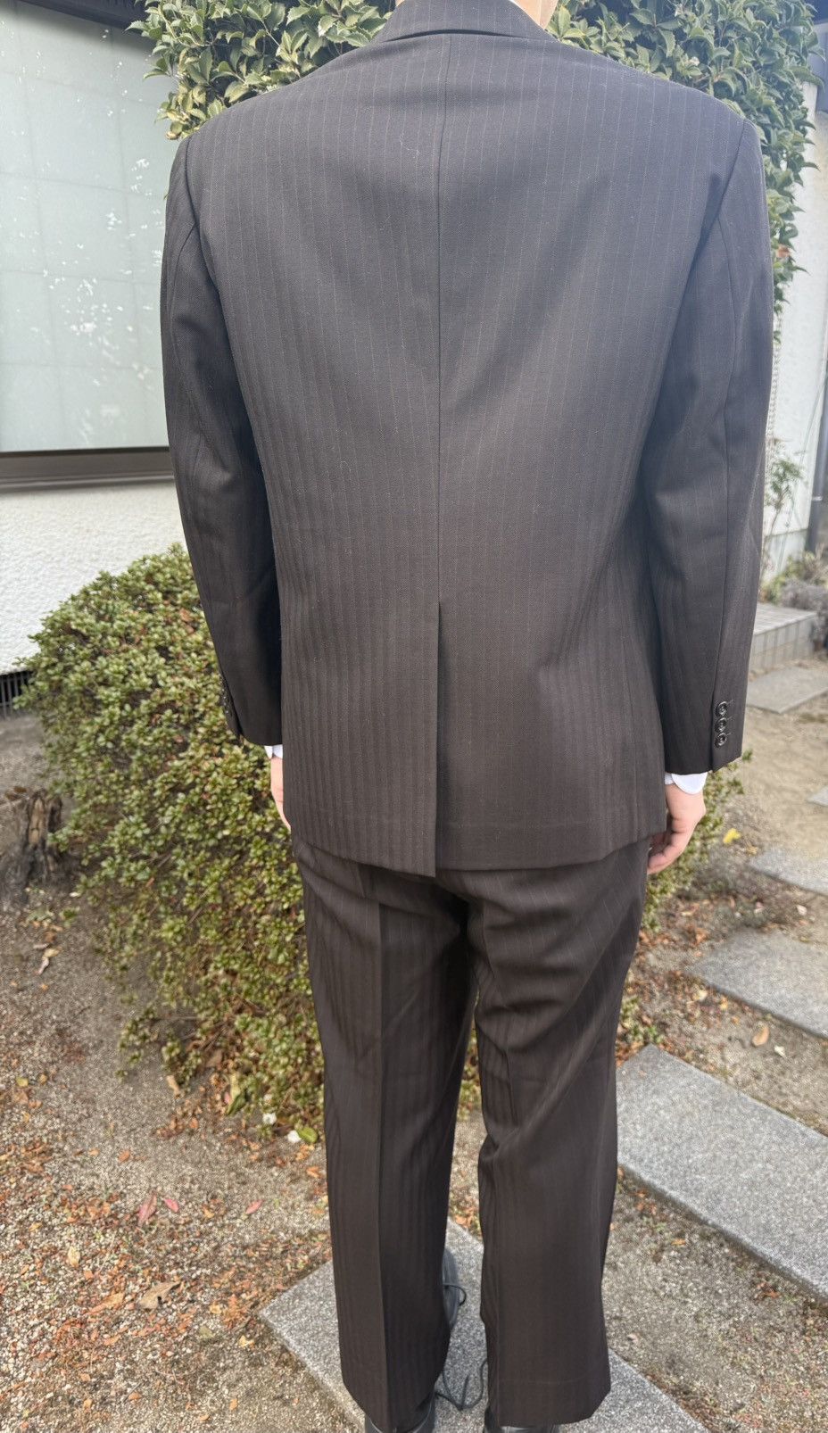 Other Spring&Autumn Brown Herringbone Pinstripe Wool Suit Size 44S - 18 Thumbnail