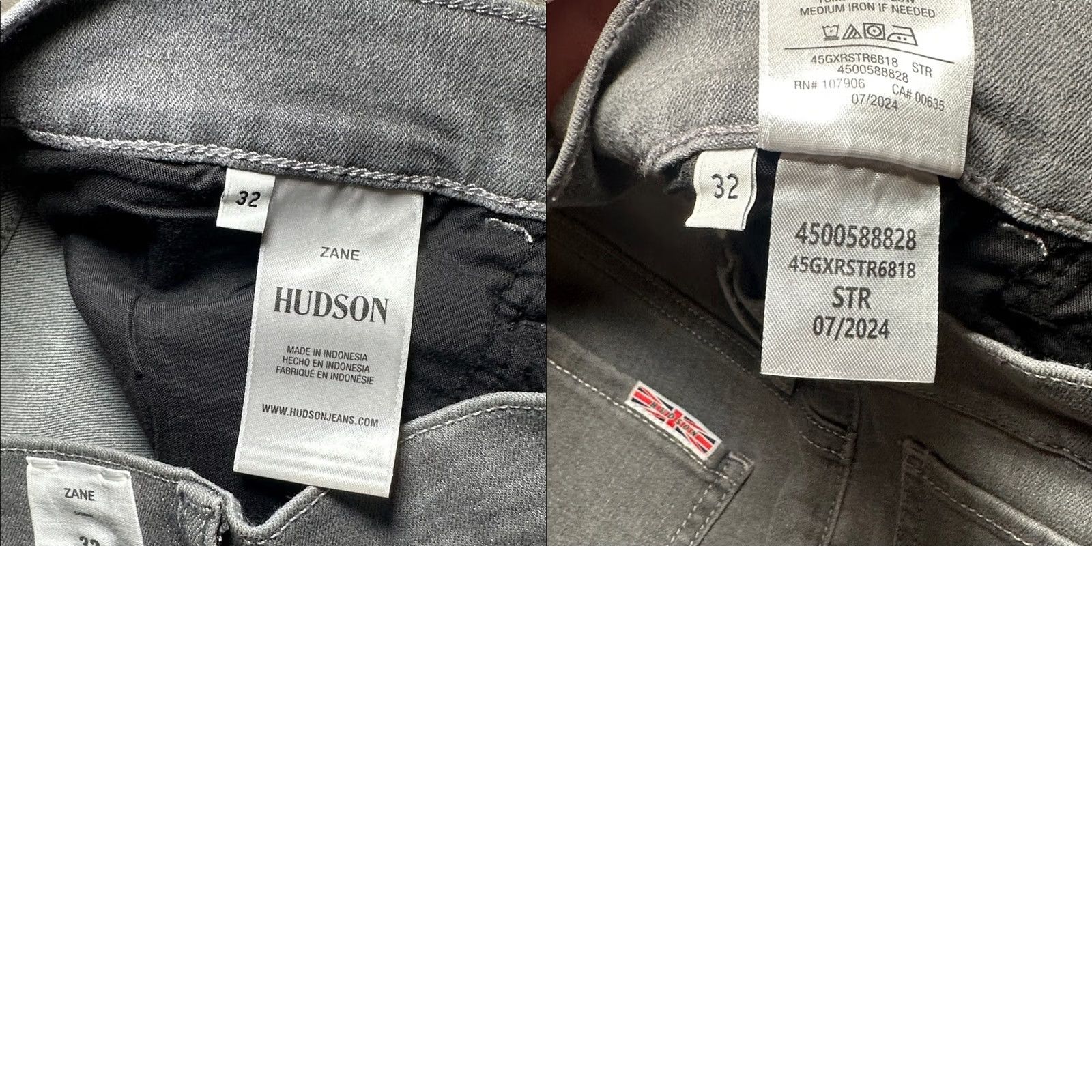 Vintage Hudson Jeans Skinny Stretch Jeans - 32 Men Gray Inseam 32 Regular Size 32 Slim Style MS9095 Size US 32 / EU 48 - 8 Thumbnail
