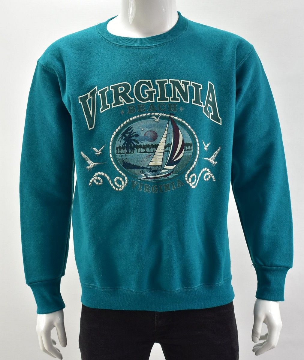 Sweatshirt College Américain Virginia Beach - Coupe Classique, Col Tissé - 241 G - 8