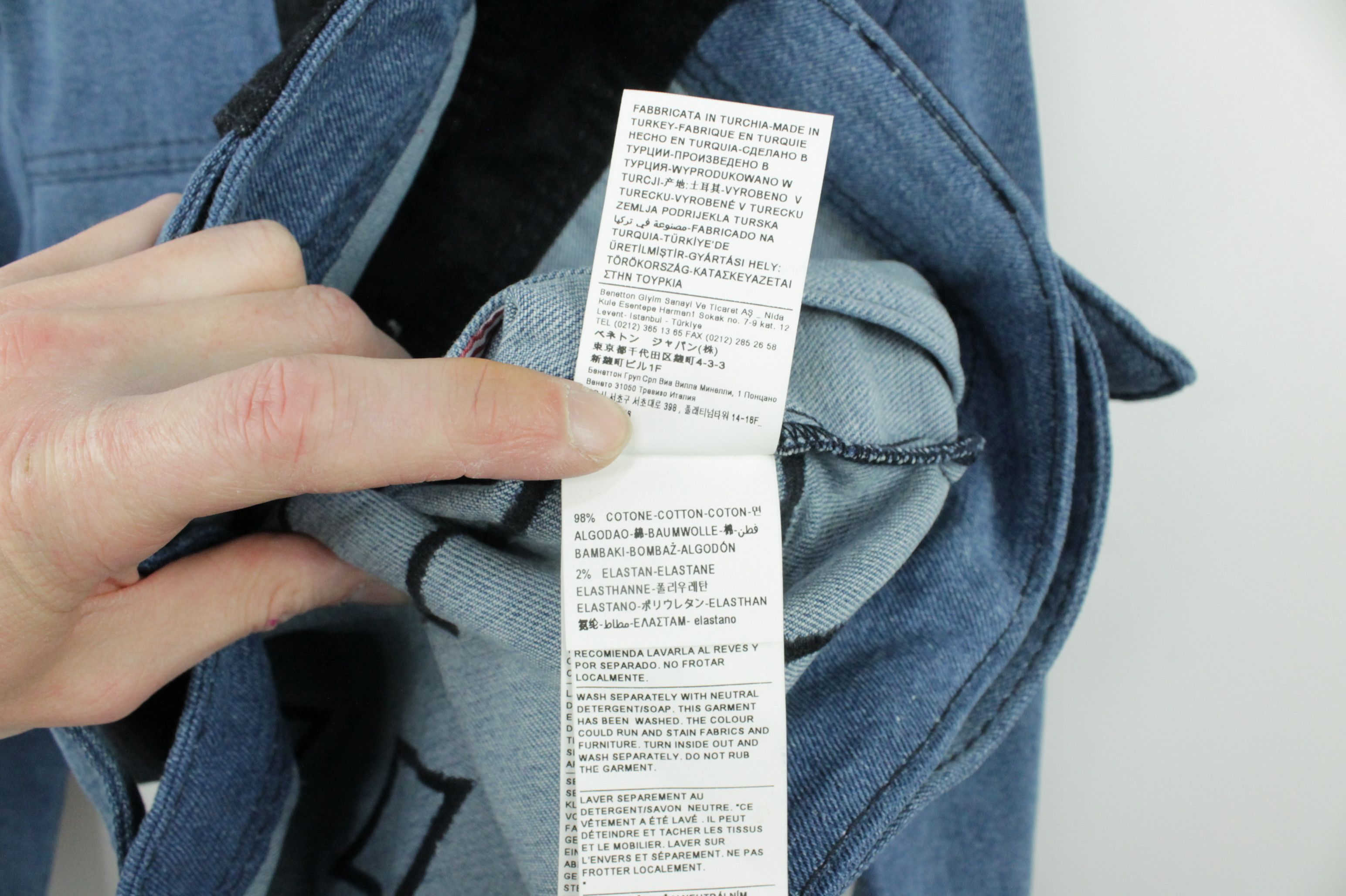 United Colors Of Benetton Benetton Back Logo Denim Jacket Women's Size XS / US 0-2 / IT 36-38 - 8 Thumbnail