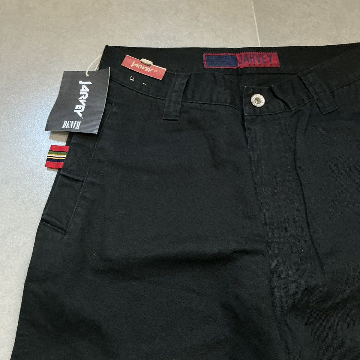 Other 90s Vintage Jarvey Black Skateboard Cargo Work Pants NWT Size 30" / US 8 / IT 44 - 4 Thumbnail