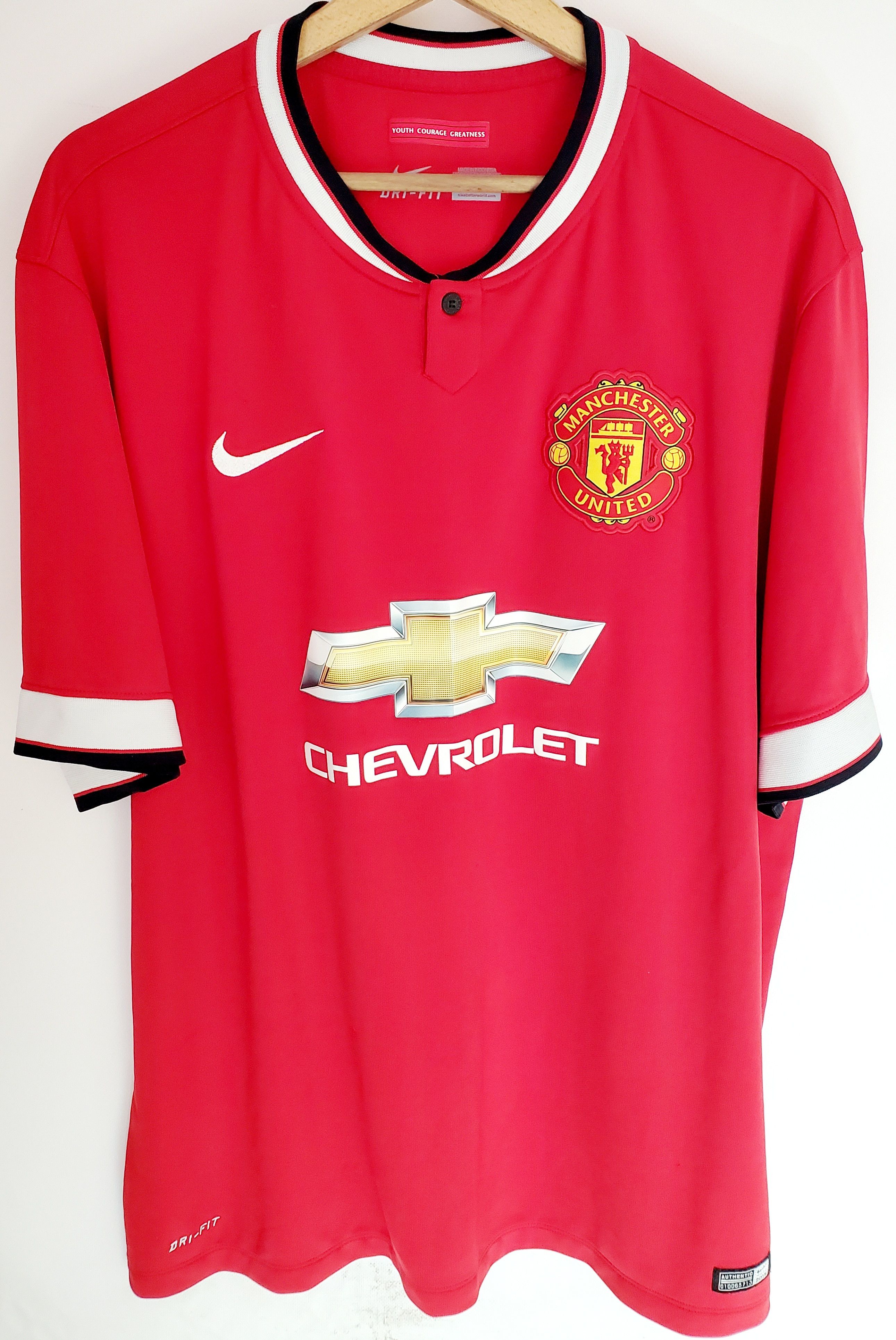 Nike MANCHESTER UNITED 2014 2015 HOME JERSEY NIKE perfect condit Size US XXL / EU 58 / 5 - 1 Thumbnail
