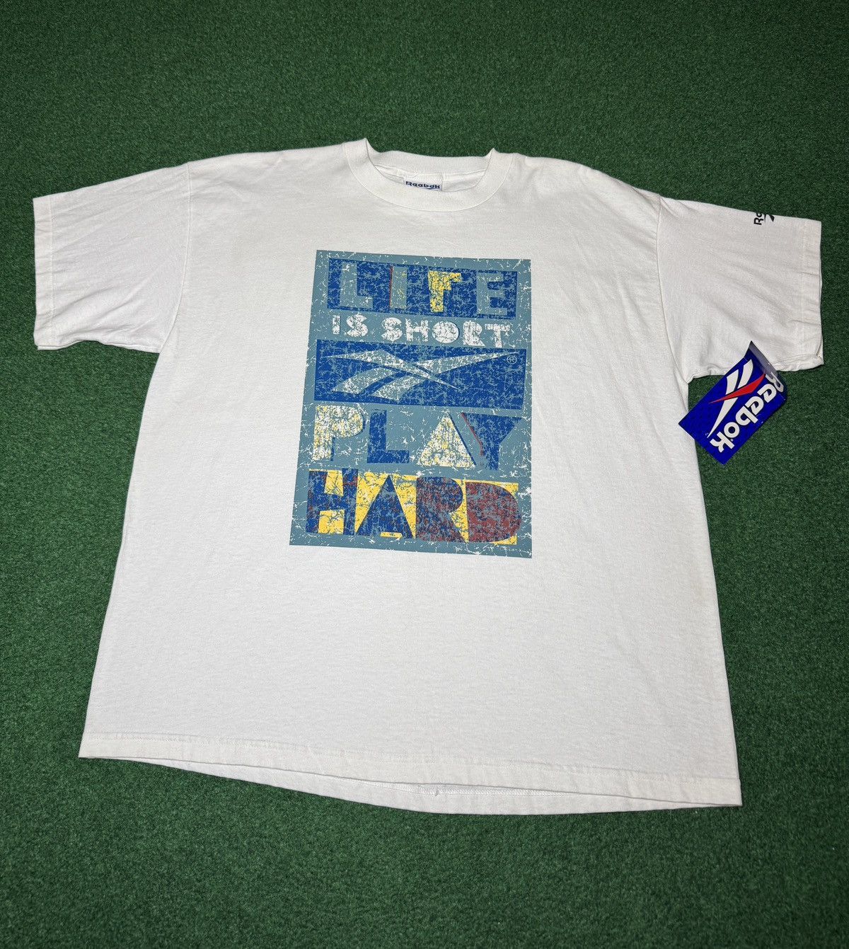 Reebok Reebok Like Is Short Play Hard NWT 90s XL T Shirt RARE Size US XL / EU 56 / 4 - 1 Thumbnail