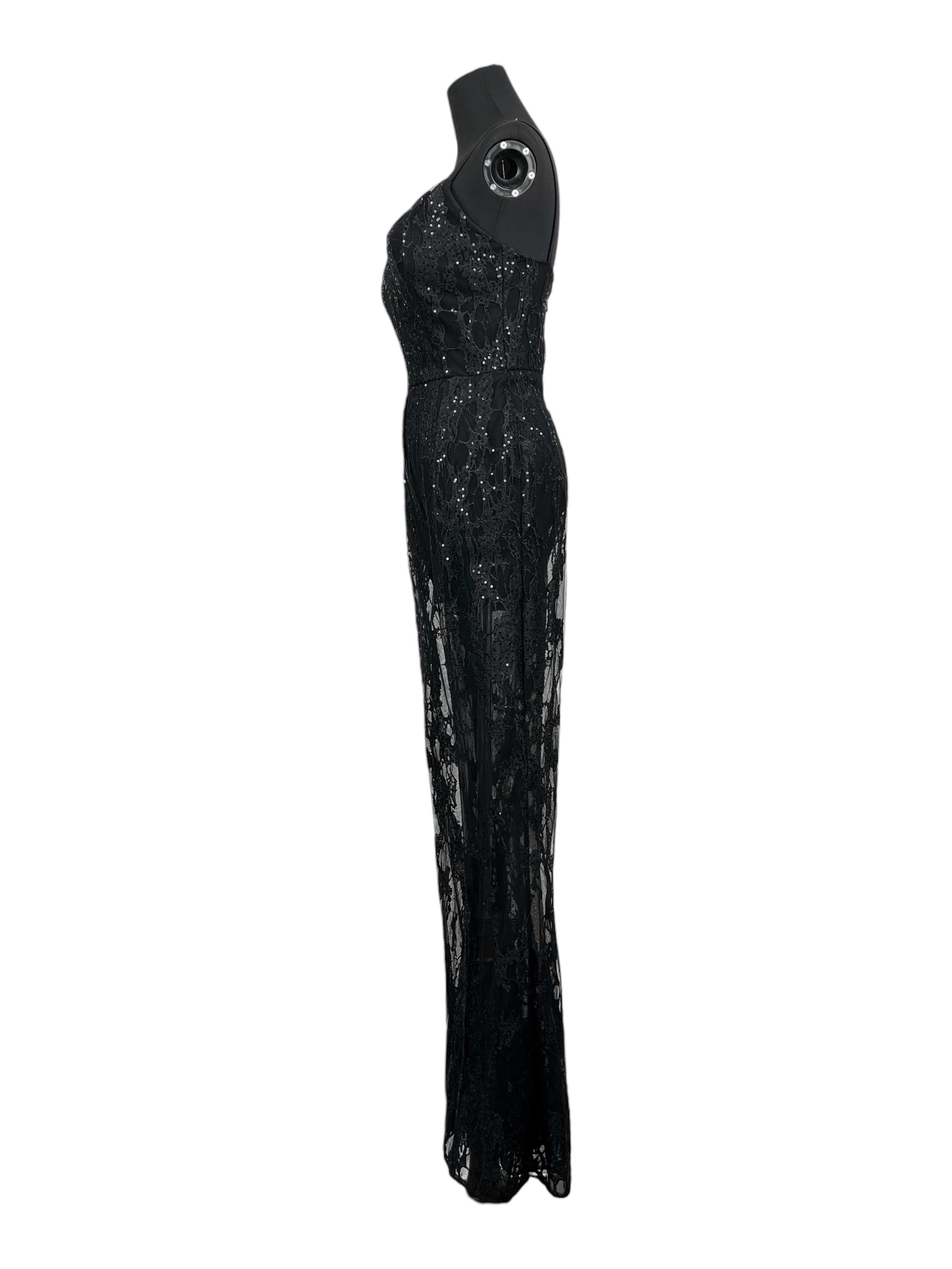 Elie Saab Elie Saab Black Full Sequinned Strap Jumpsuit Size XXS / US 00 / IT 34 - 3 Thumbnail