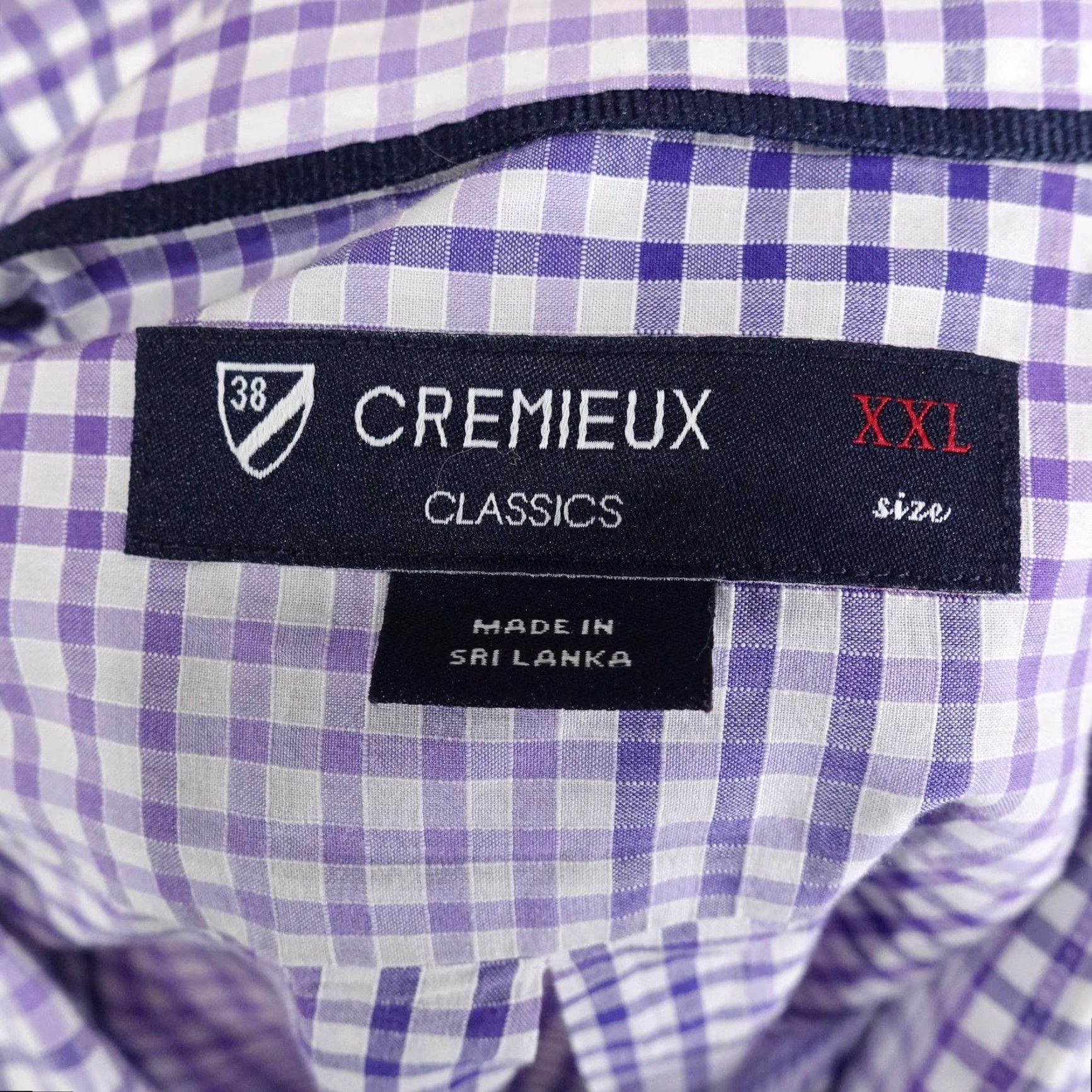 Cremieux Daniel Cremieux Classics Button Down Shirt Mens 2XL Purple Gingham 100% Cotton Size US XXL / EU 58 / 5 - 6 Thumbnail