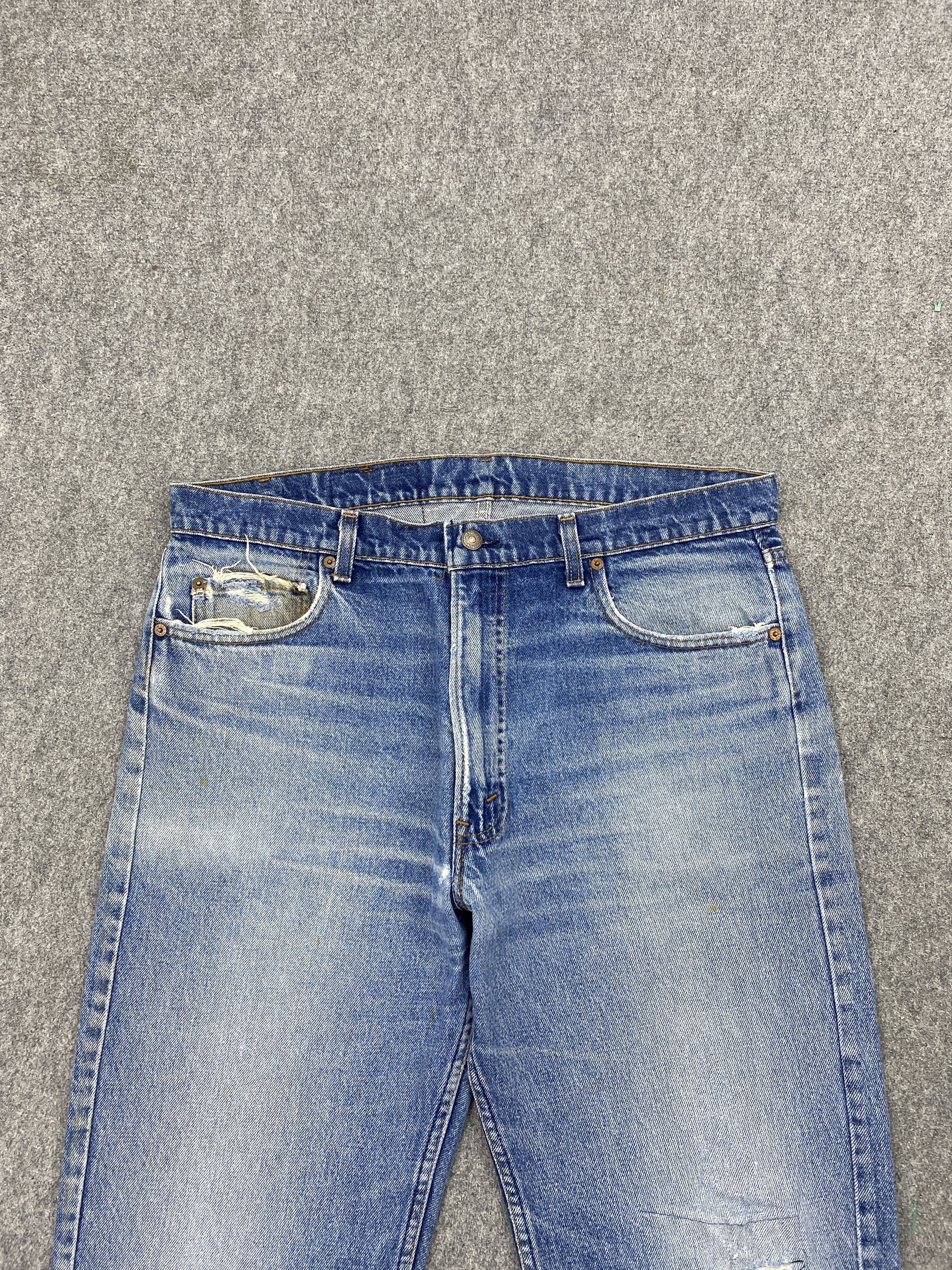 Levi's × Vintage Vintage 80s Levi's 505 Faded Blue Denim Jeans Size US 36 / EU 52 - 2 Thumbnail