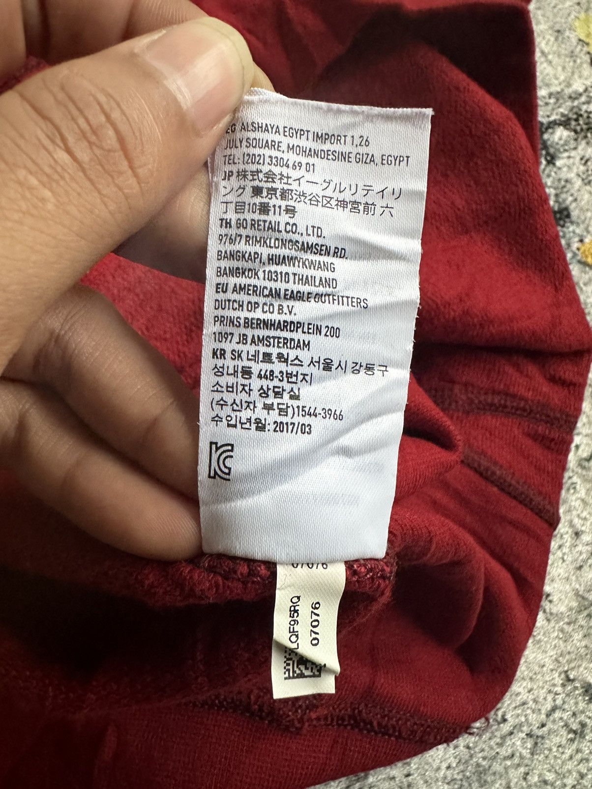 American Eagle Outfitters AMERICAN EAGLE DARK RED FUR HOODIE IFSIXWASNINE LGB STYLE Size US L / EU 52-54 / 3 - 9 Thumbnail