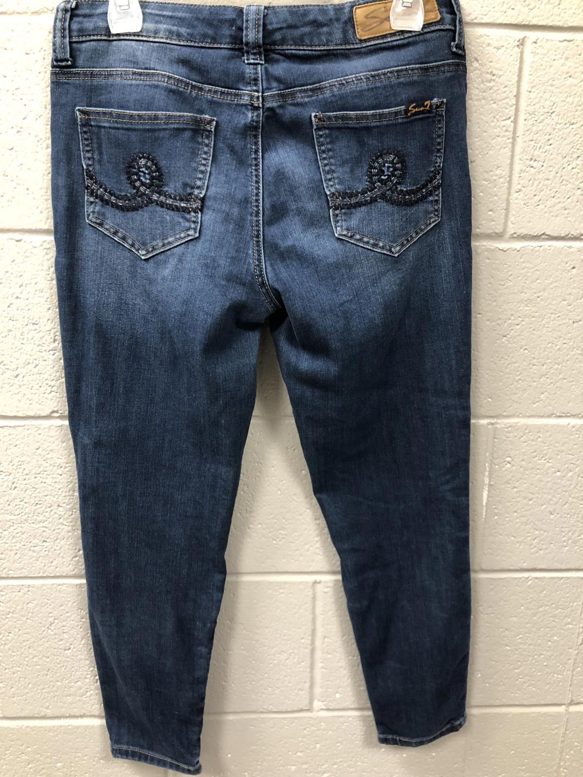 Studio Seven Stylish Seven7 Women's Denim Jeans with Zipper Detail Size 29" - 3 Thumbnail