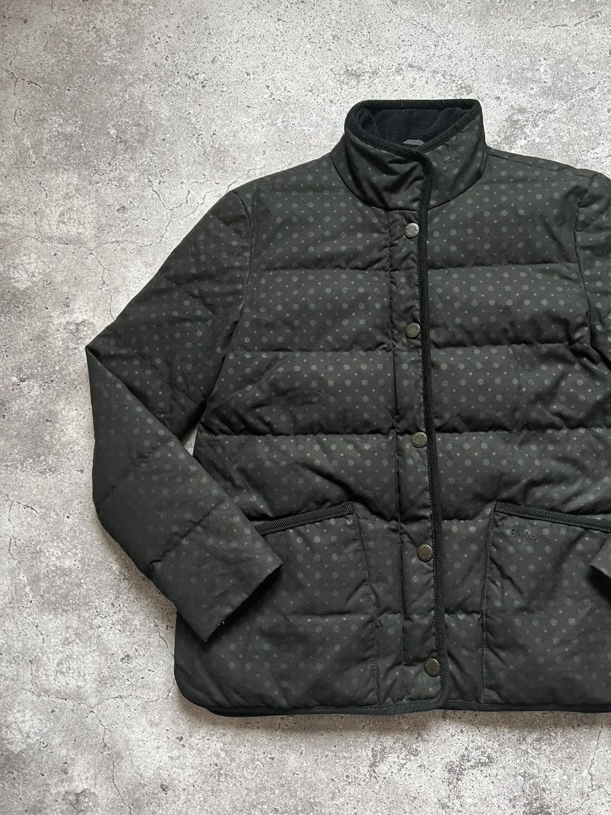 Barbour Barbour Wax Snow Spot Baffle Puffer Waxed Jacket Size L / US 10 / IT 46 - 2 Thumbnail