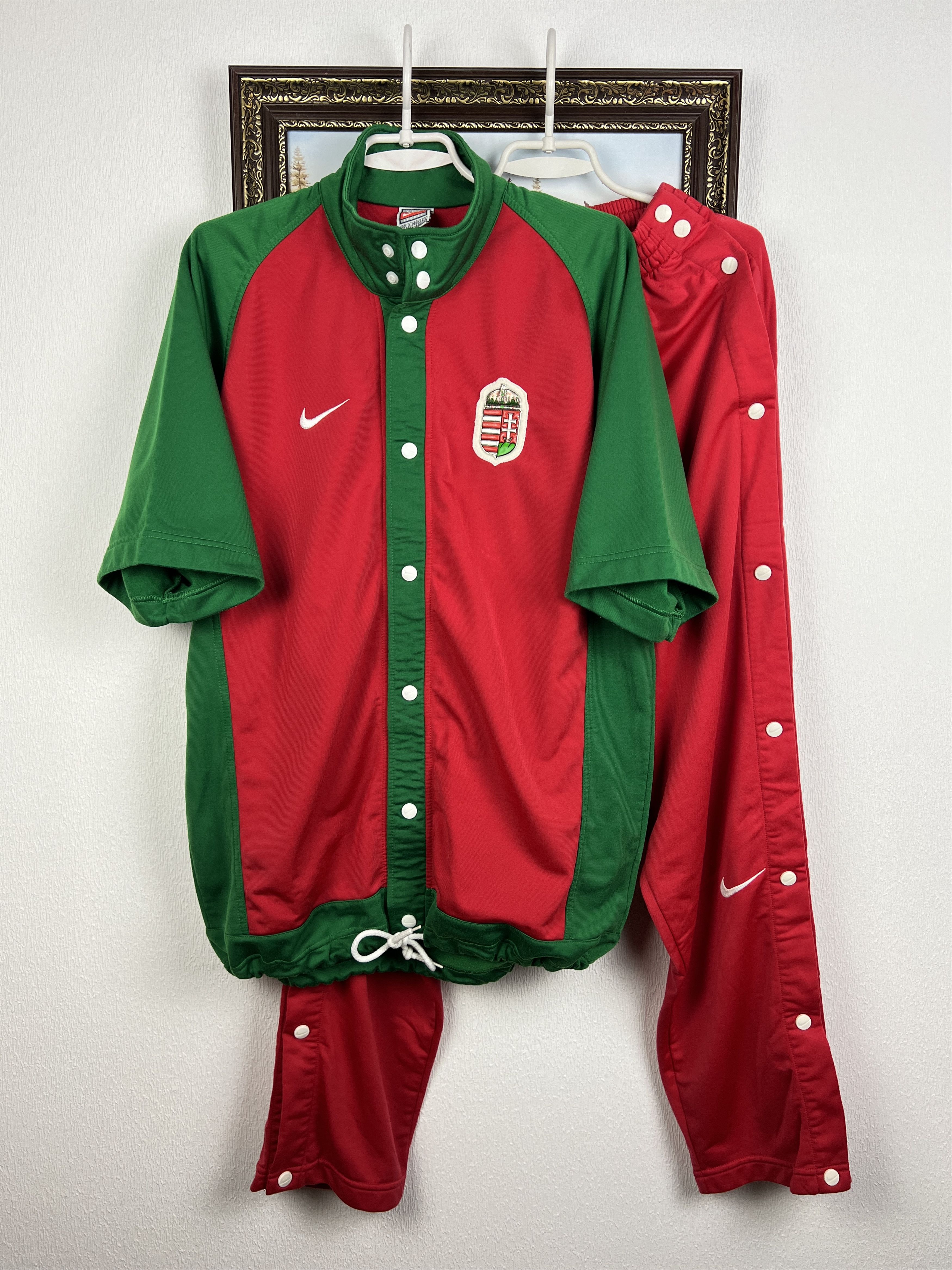 Nike Hungary Football Suit Soccer Track Set Jacket Pants Rare Size US M / EU 48-50 / 2 - 1 Thumbnail