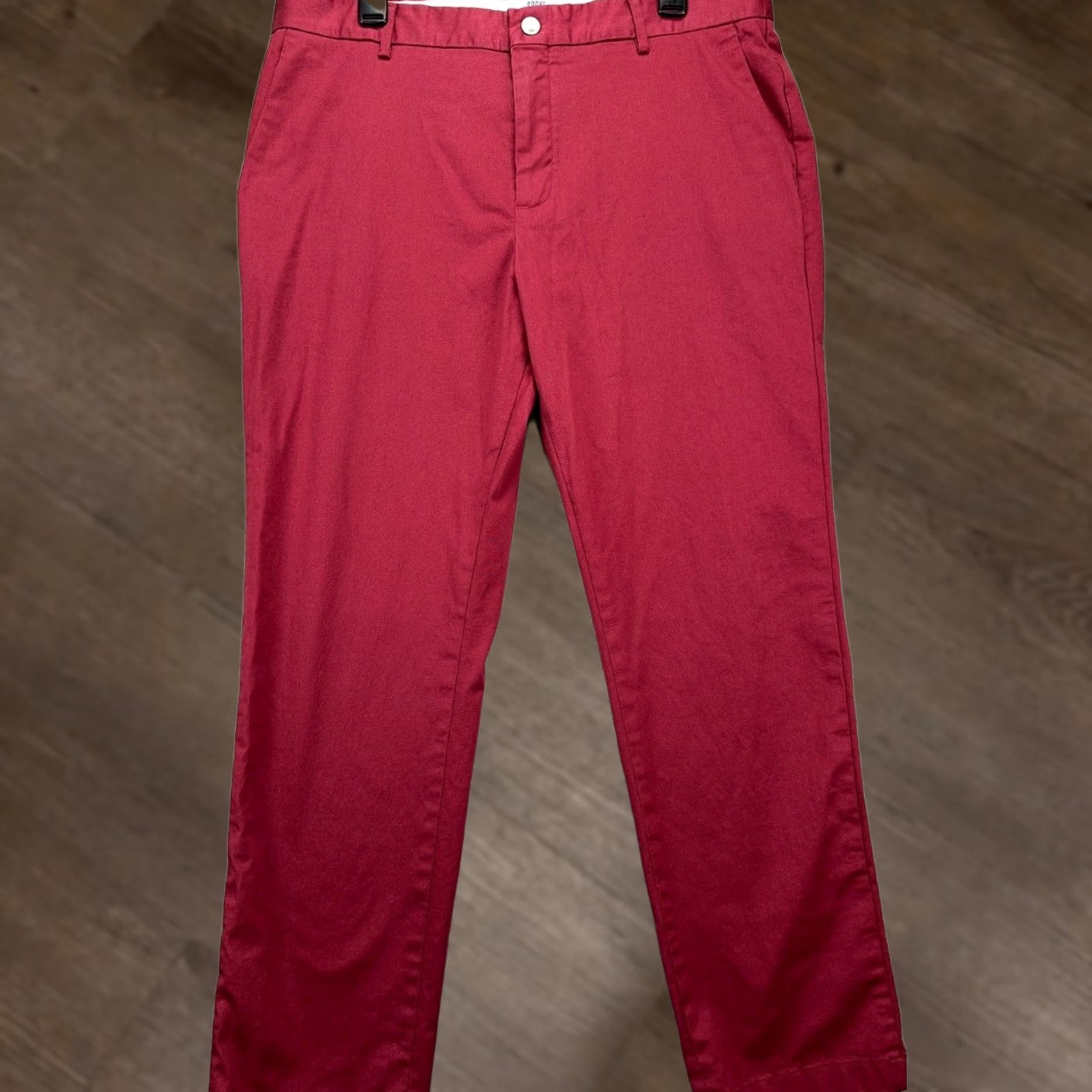 Vintage Spoke Sharps Build B Red Khakis Pants Mens 36 Flat Front Straight Logo Pockets Regular Fit Casual Men Size US 36 / EU 52 - 1 Thumbnail
