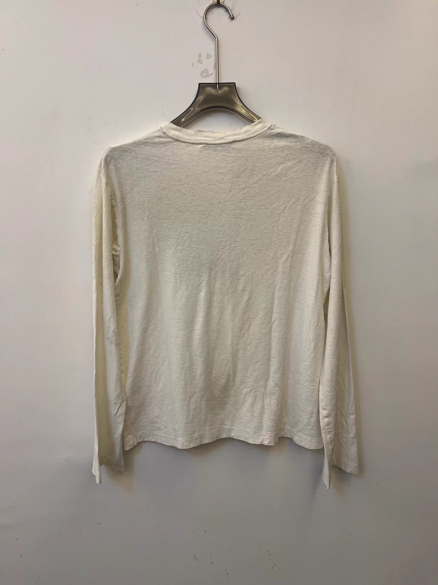 Acne Studios Acne 1996 Classic Logo Distressed White LS Tee XXS Size XXS / US 00 / IT 34 - 3 Thumbnail